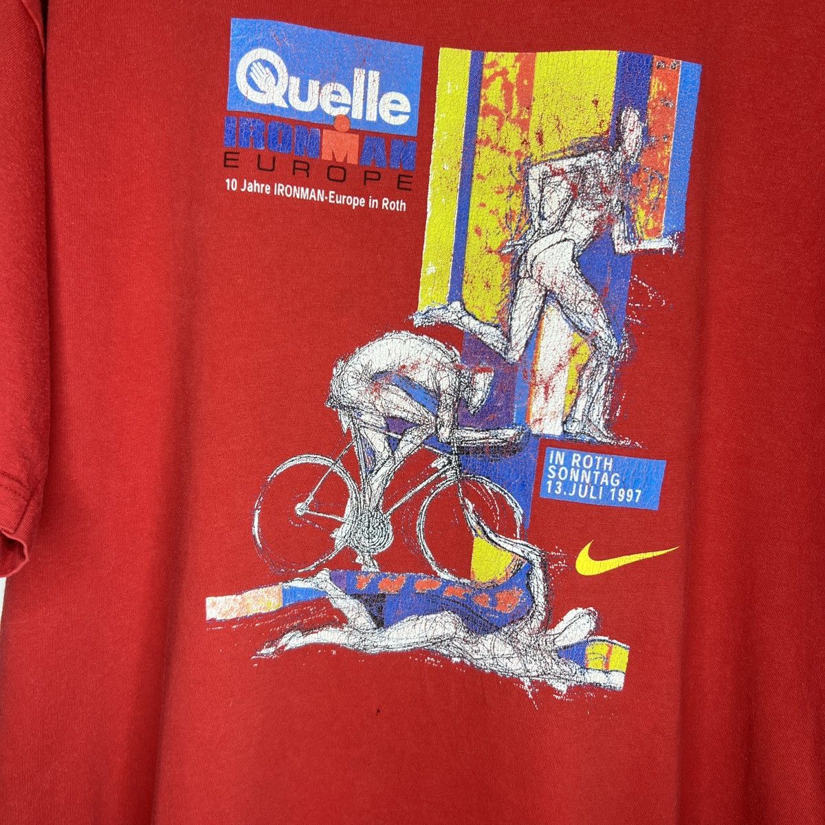 Nike × Vintage Vintage Nike Ironman Europe Triathlon 1997 Quelle Size US XL / EU 56 / 4 - 4 Thumbnail