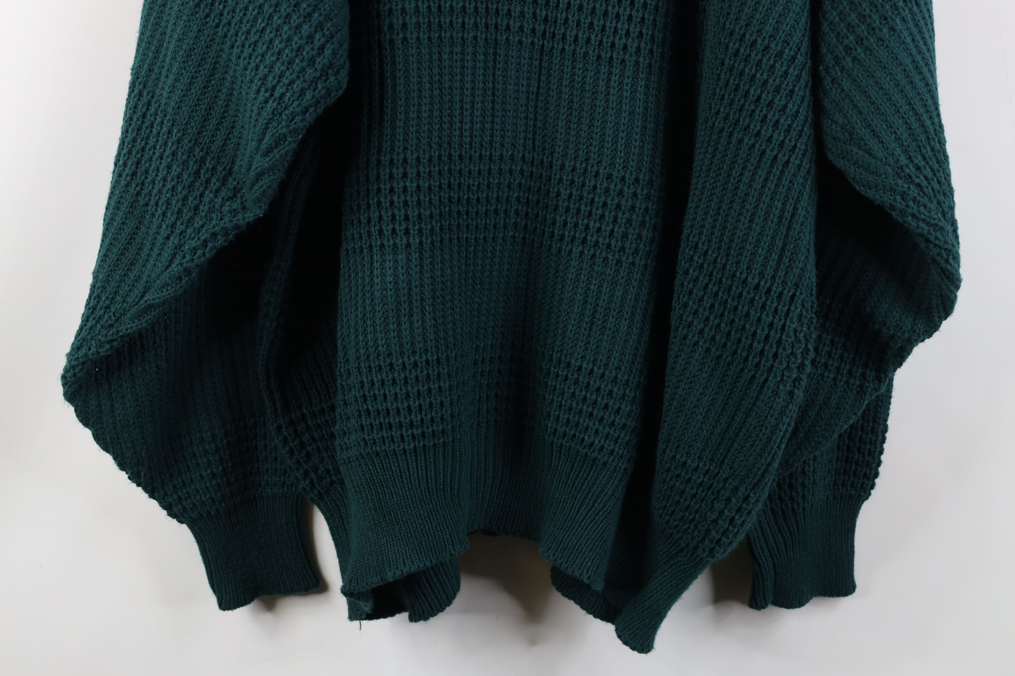 Vintage Vintage 90s Streetwear Ribbed Knit Cardigan Sweater Green Size US XL / EU 56 / 4 - 12 Thumbnail