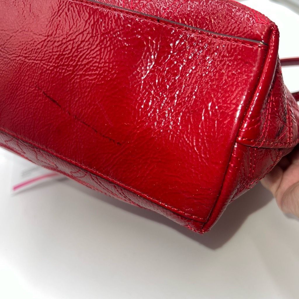 Coach Coach Vintage Red Patent Leather Signature Shoulder Bag (see photos and description) Size ONE SIZE - 6 Thumbnail