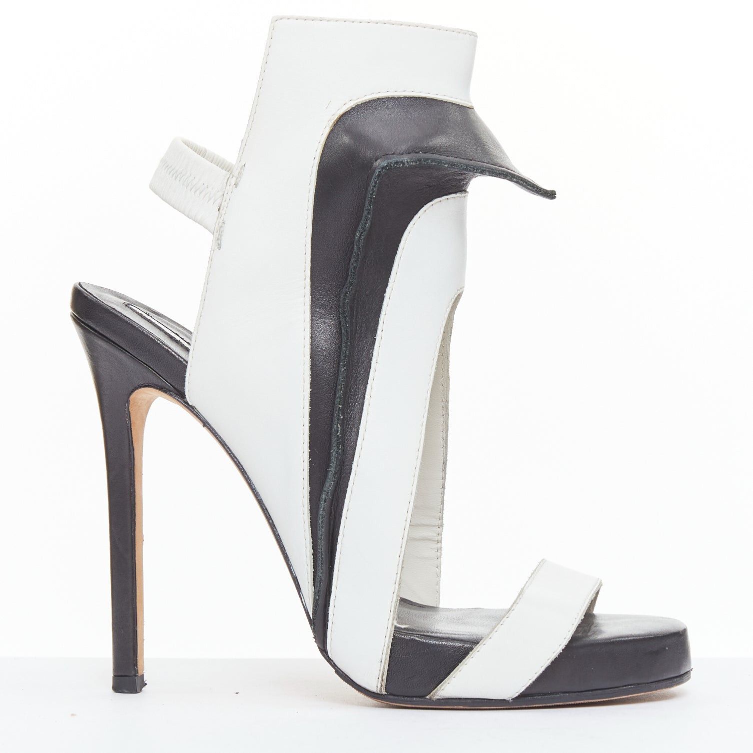 Other CAMILLA SKOVGAARD 2013 black white ridged high top cut out sandals EU37 Size US 7 / IT 37 - 1 Thumbnail