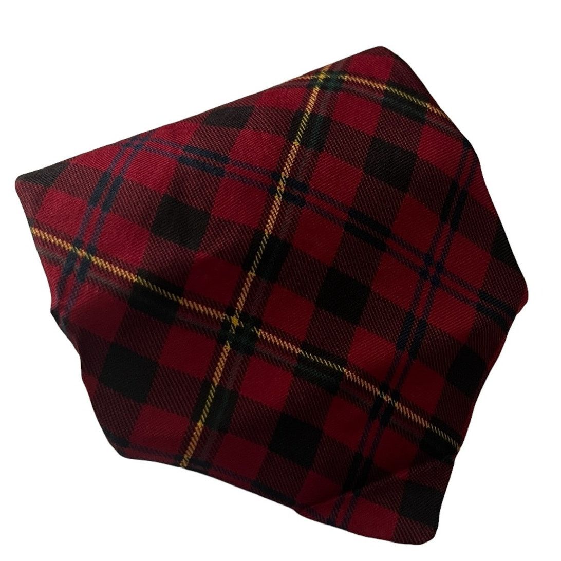 Liberty London Liberty of London Red Plaid Tartan Necktie Silk Men's Tie Size ONE SIZE - 1 Thumbnail