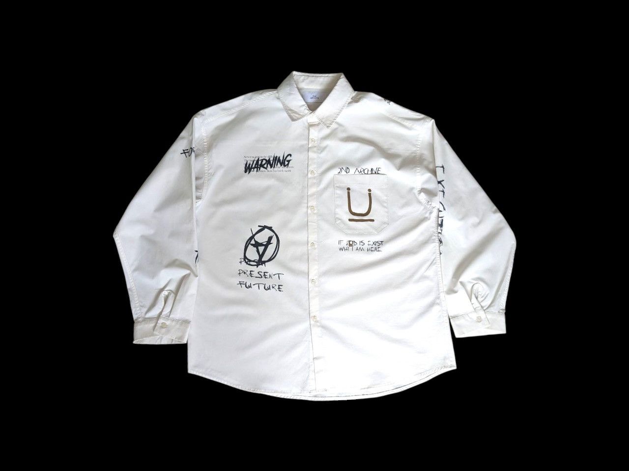 Japanese Brand SEDITIONARIES ANARCHY LONGSLEEVE BUTTON UP SHIRT 2ND ARCHIVE Size US XL / EU 56 / 4 - 1 Thumbnail