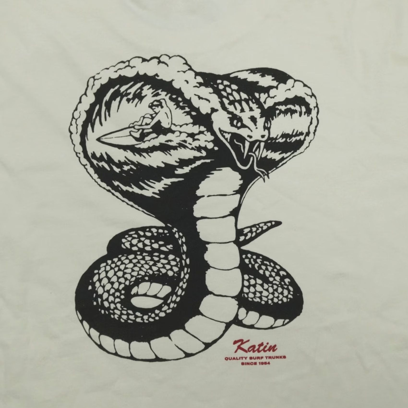 Katin Katin Vintage White T-Shirt Men's Size L Kobra Graphic Tee Organic Cotton Size US L / EU 52-54 / 3 - 8 Thumbnail