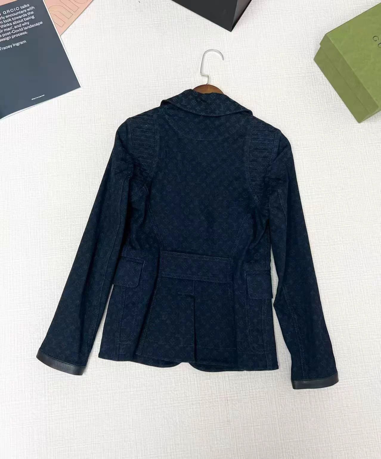 Louis Vuitton LV all over logo denim blazer Size XS / US 0-2 / IT 36-38 - 6 Thumbnail