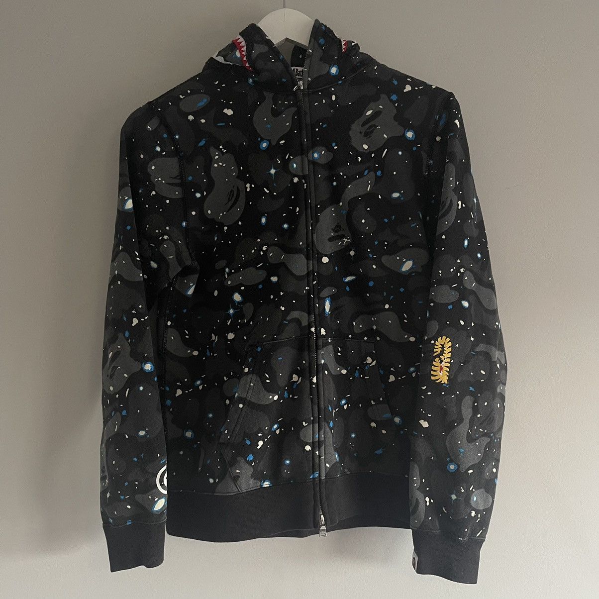 Bape Bape Ladies Space Camo PONR Shark Hoodie Zip Up Grailed