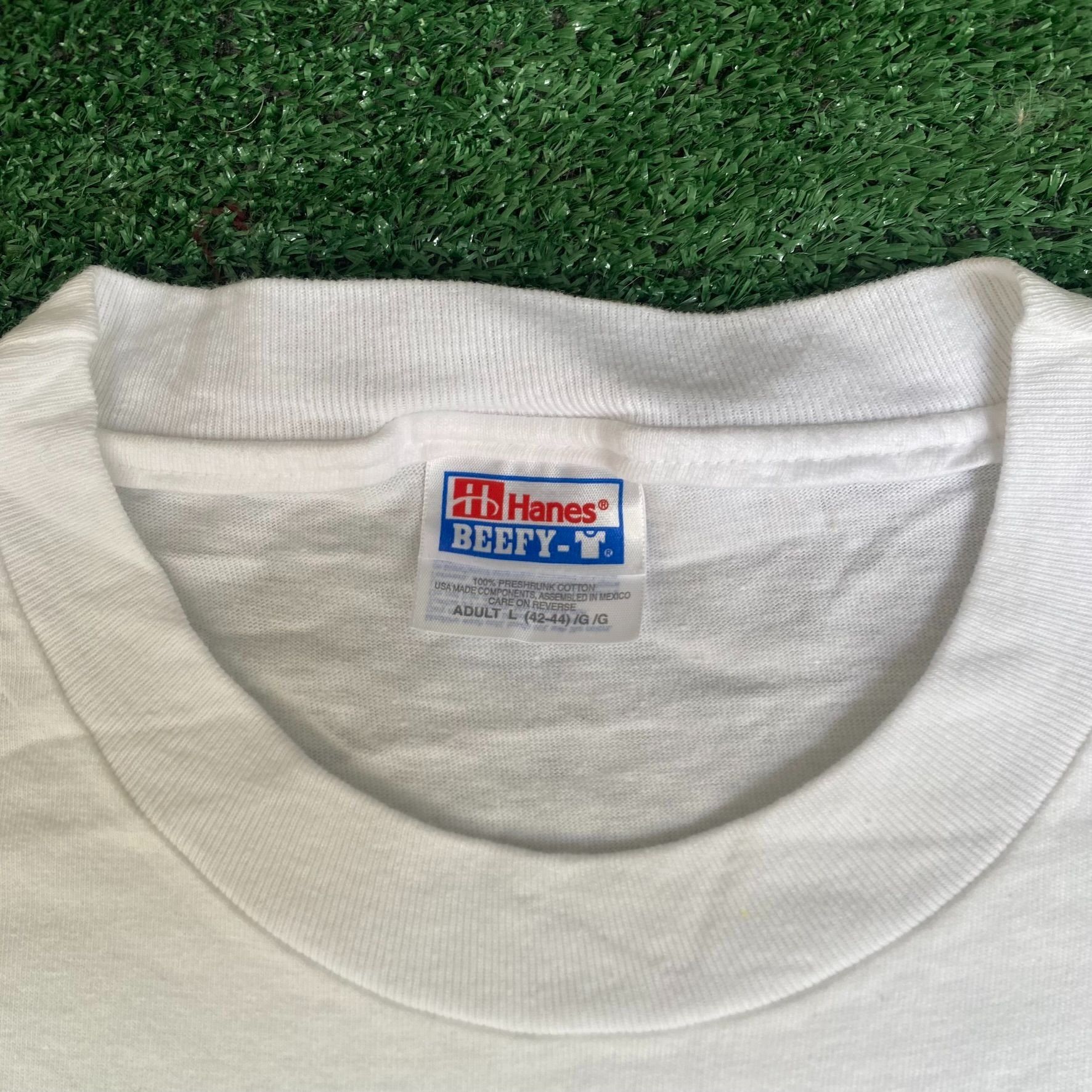 Hanes Vintage 90s Nature Art Shirt Floral Winter Park Race Tee Size US L / EU 52-54 / 3 - 5 Thumbnail