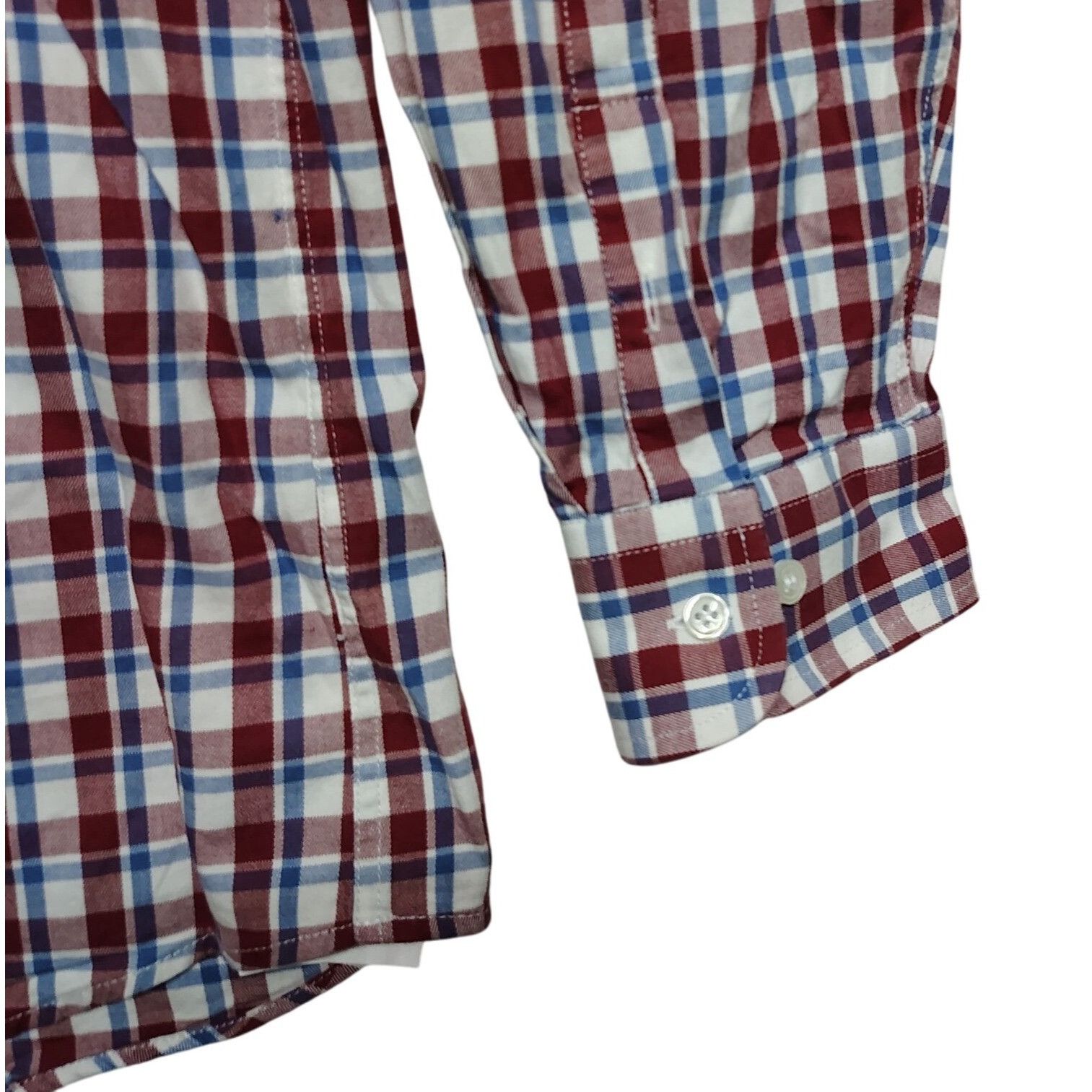 Other Linea Uomo Mens 3X Red and Blue Plaid Long Sleeve Button-Dow Size US XXL / EU 58 / 5 - 3 Thumbnail