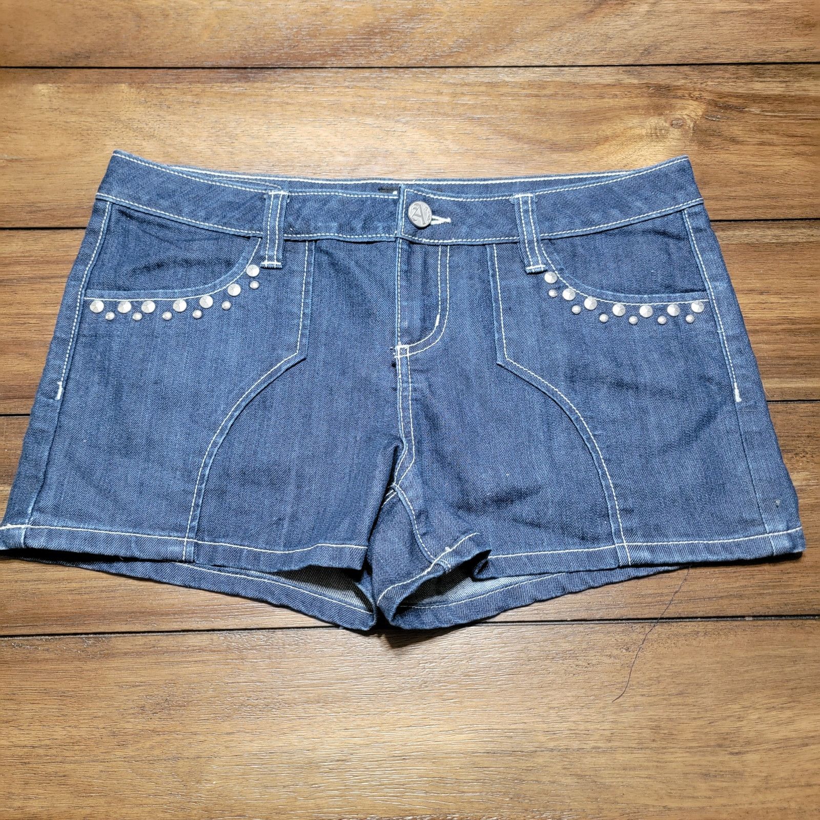 Other Allen B. Denim Shorts w/ Studded Pockets - Size 10 Size 32" / US 10 / IT 46 - 1 Thumbnail