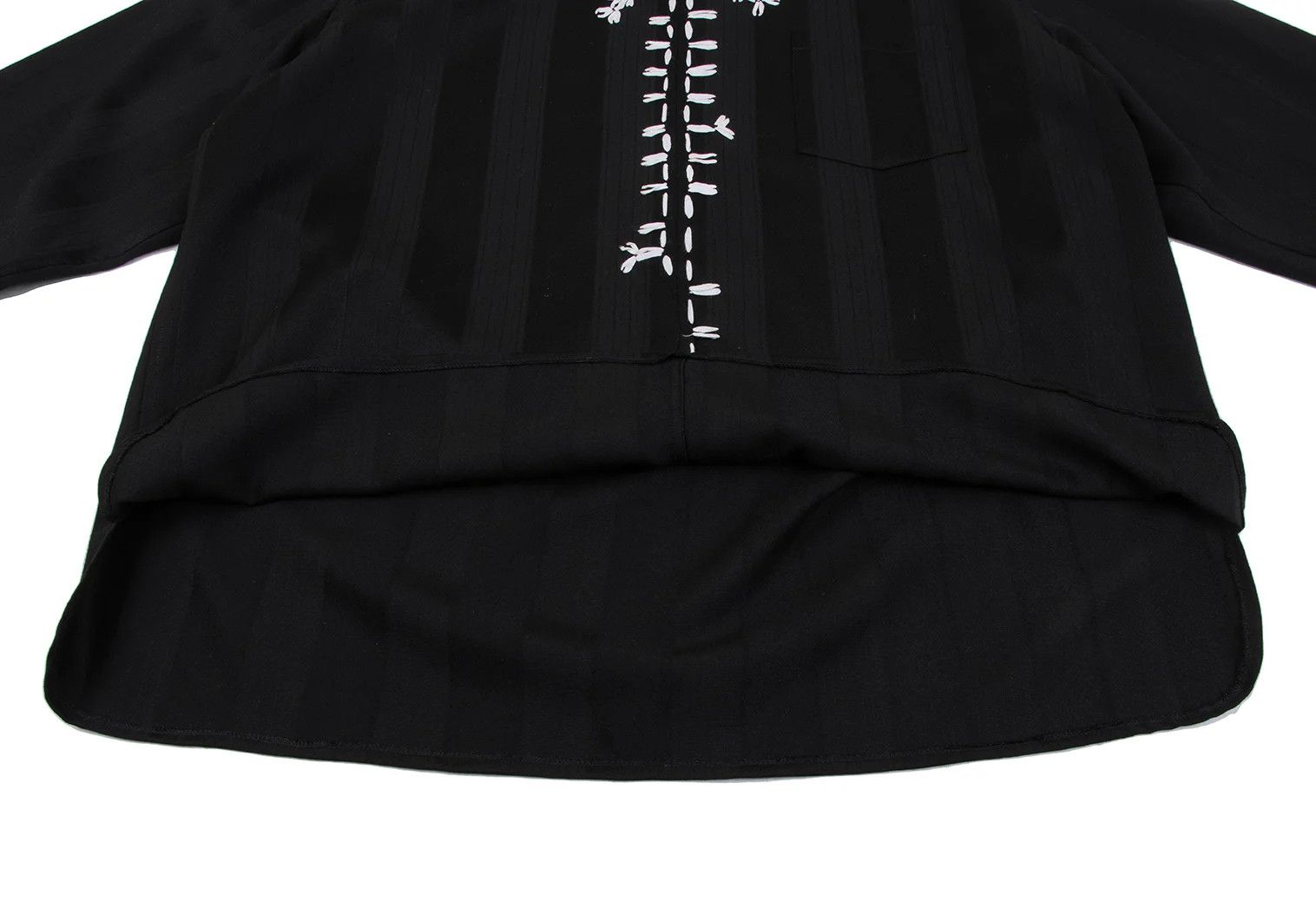 Yohji Yamamoto Yohji Yamamoto Stripe Jacquard V-Neck Top Size US M / EU 48-50 / 2 - 11 Thumbnail