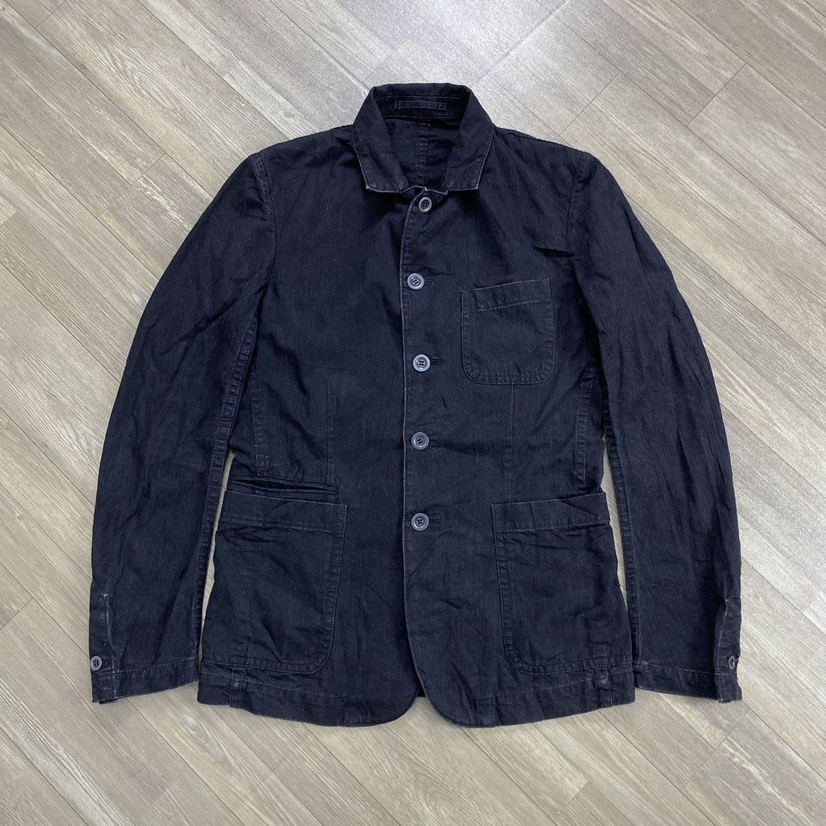 Attachment 2000s Kazuki Kumagai Attachment Blazer Denim Avang Garde Lgb Size 38R - 1 Thumbnail