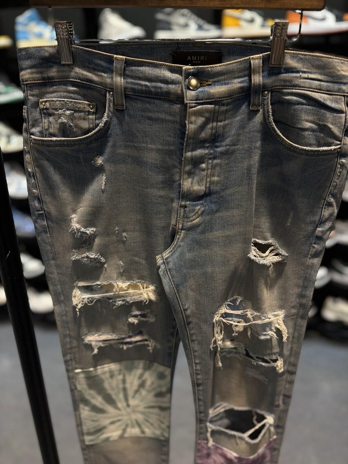 Amiri Size 33 - Amiri Blue PatchWork Design Jeans 100% Authentic Size US 33 - 7 Thumbnail