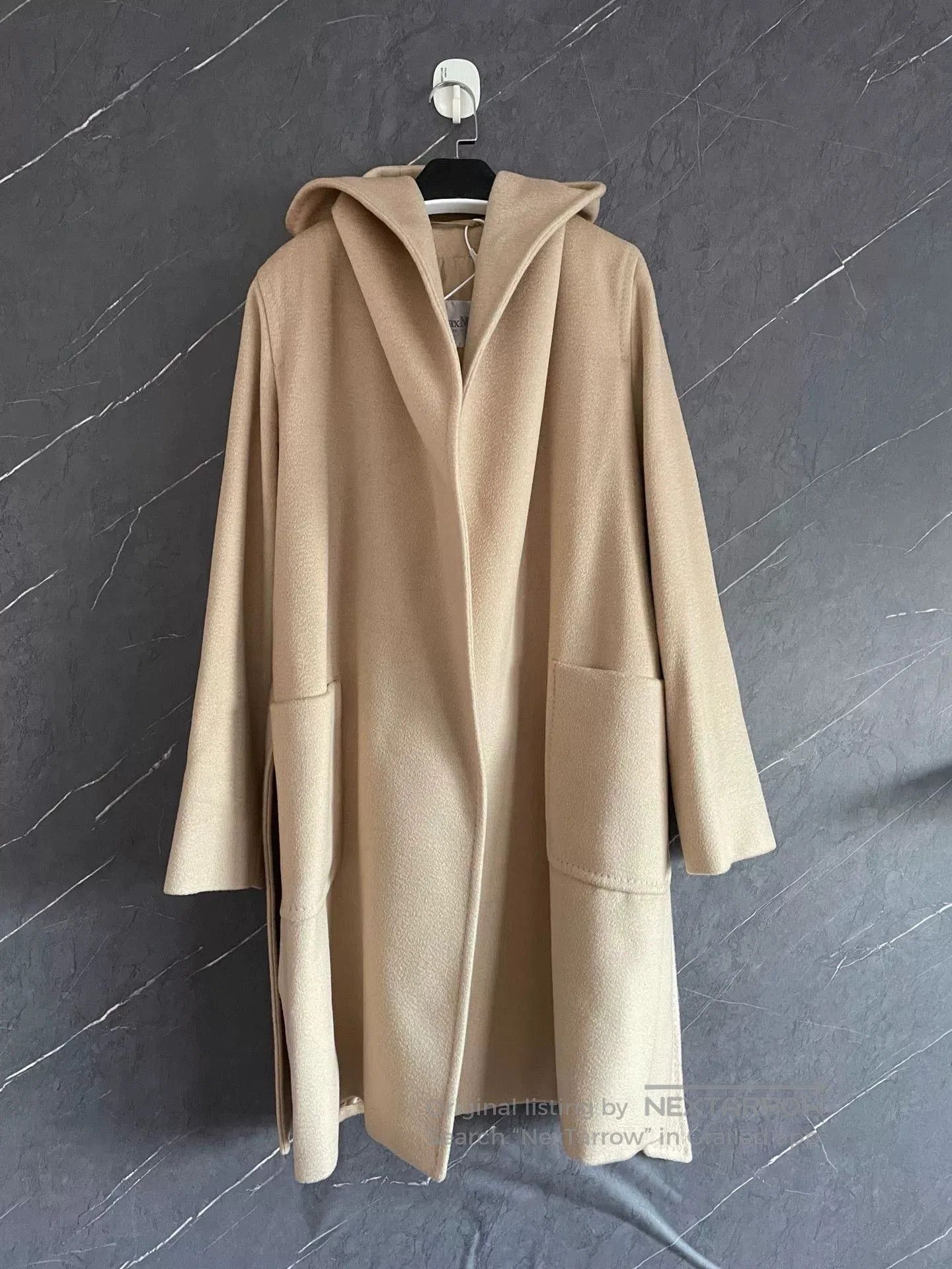 Other maxmara beige hooded shawl coat size 42. Size US L / EU 52-54 / 3 - 1 Thumbnail