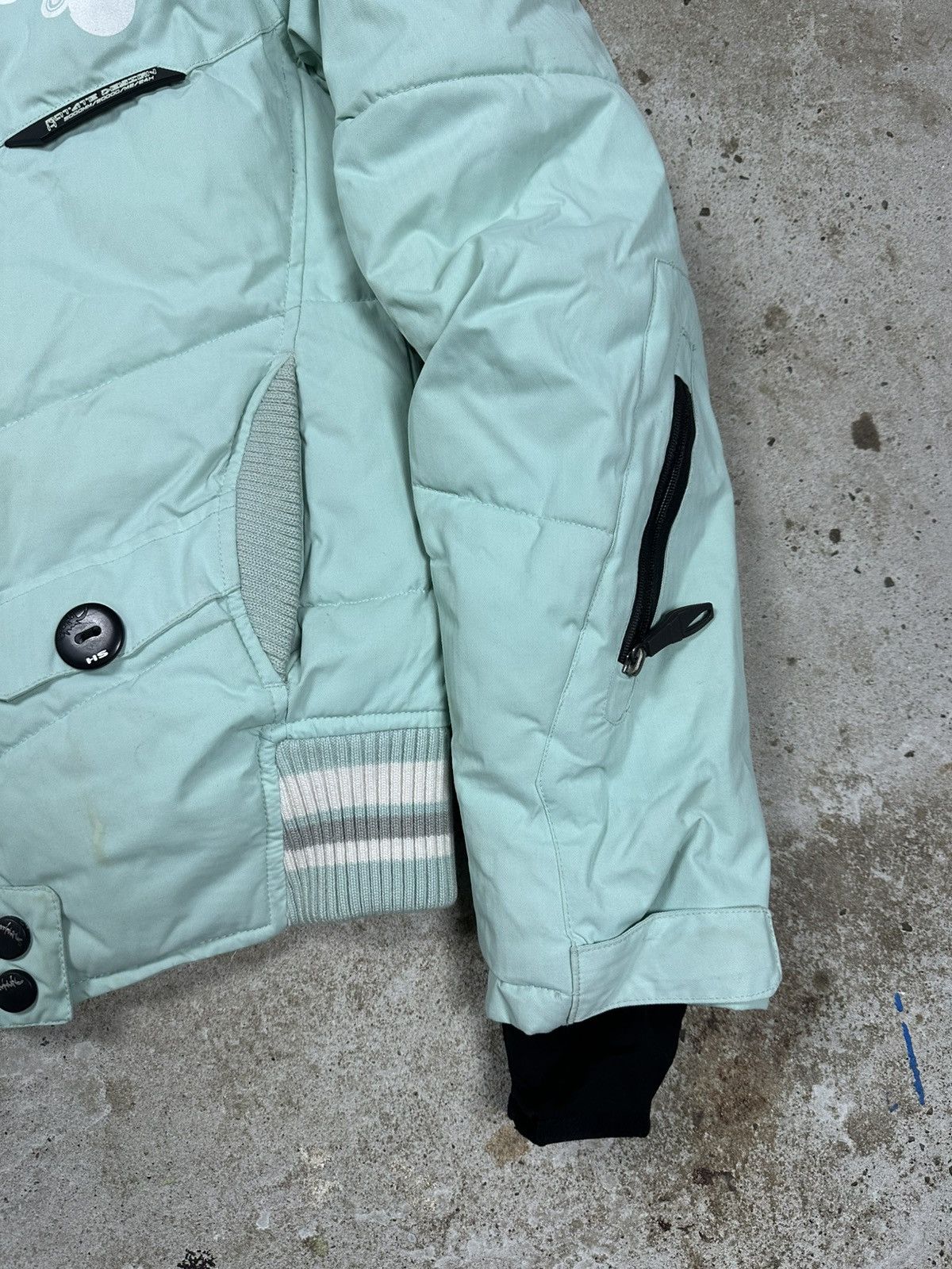 If Six Was Nine × Japanese Brand × Le Grande Bleu (L.G.B.) Vintage Y2K Faux Fur Bomber Mint Jacket Hooded Utility Size US S / EU 44-46 / 1 - 5 Thumbnail