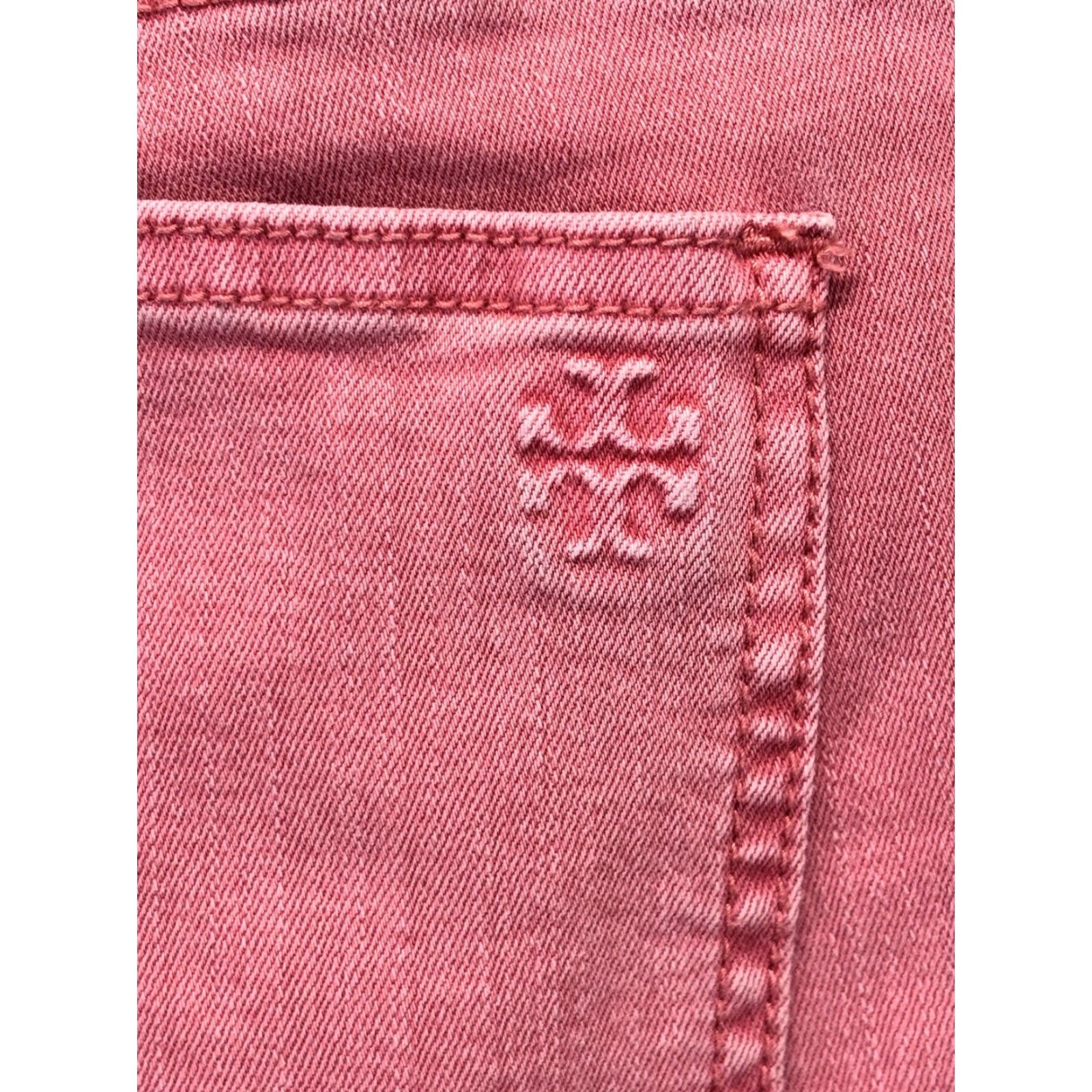 Tory Burch TORY BURCH Womens Skinny Jeans Mid Rise Ankle Pink Size 28 Regular Inseam 25 Stretch Denim 5-Pocket Logo Preppy Heritage Vintage? (No) Size 28" / US 6 / IT 42 - 5 Thumbnail