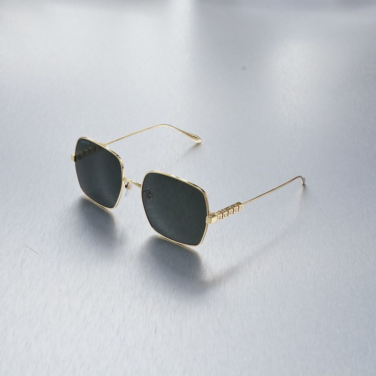 image of Gucci Gg1434S 001 Sunglasses in Gold, Women's