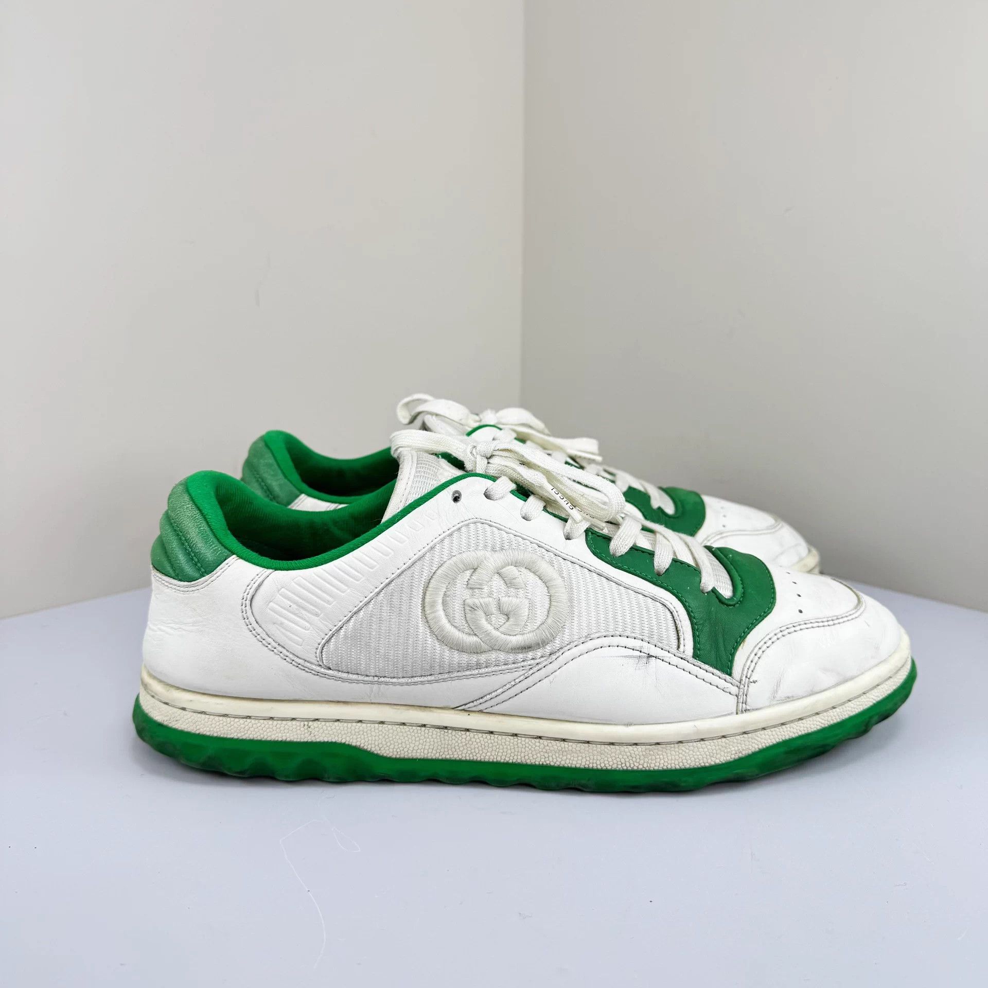 Gucci Gucci MAC80 White Green Worn Sneakers 8.5 95N Size US 8.5 / EU 41-42 - 4 Thumbnail