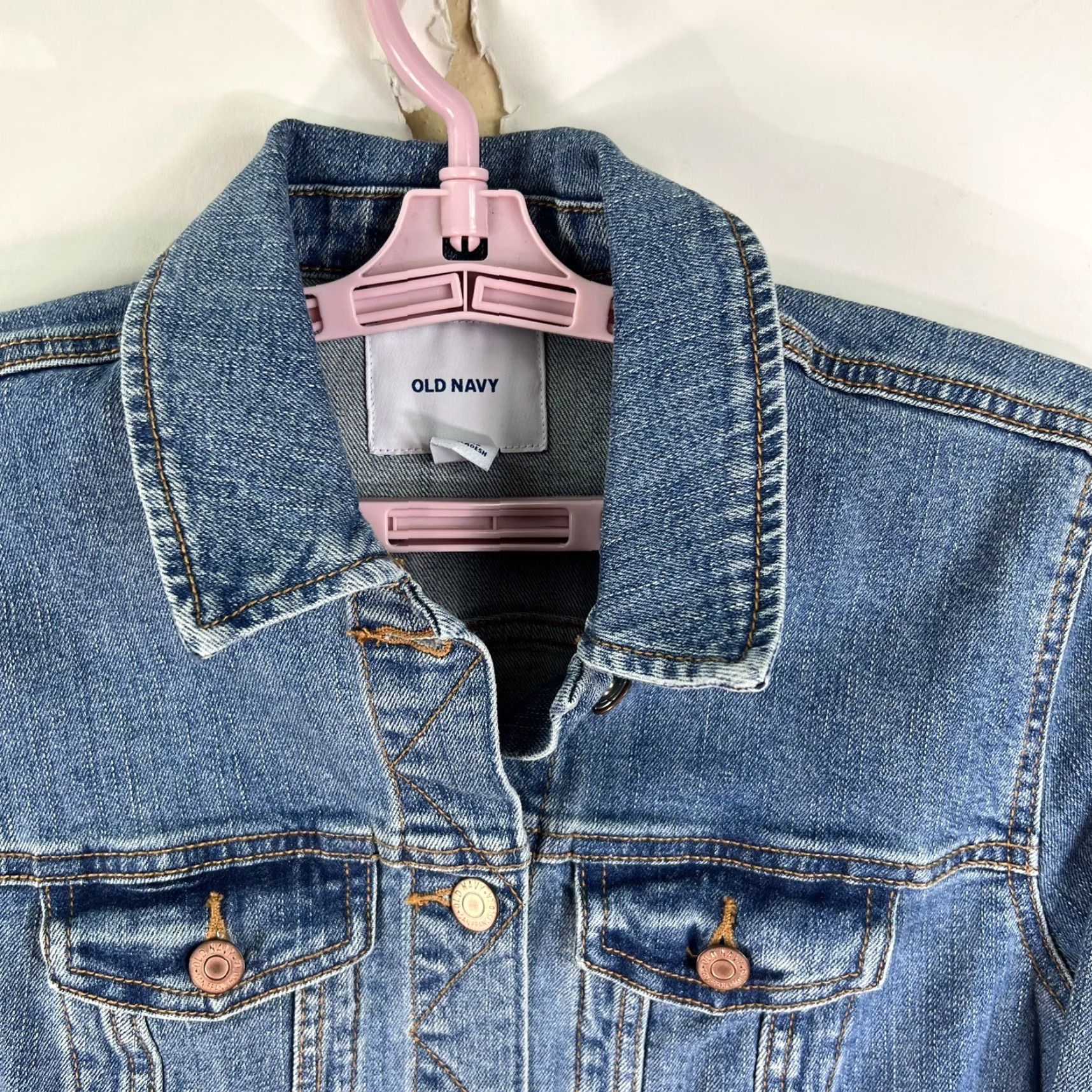 Old Navy Old Navy Denim Jean Jacket Women’s S Small Dark Blue Denim Jacket Short Sleeve Long Sleeve Casual 90s Western Basic Jacket Womens Size 28" / US 6 / IT 42 - 3 Thumbnail