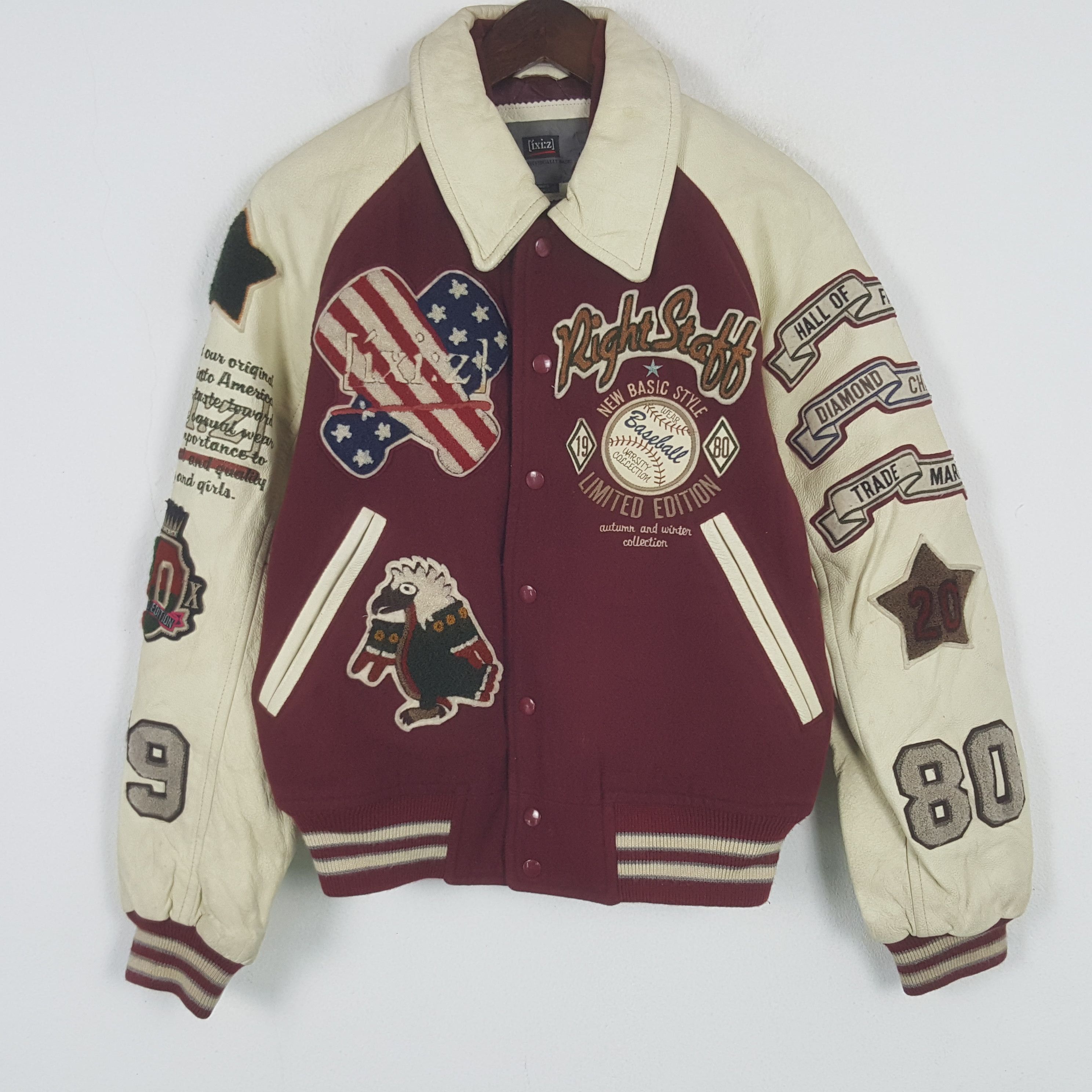 Vintage Vintage Right Staff Varsity Jacket Size US M / EU 48-50 / 2 - 1 Thumbnail