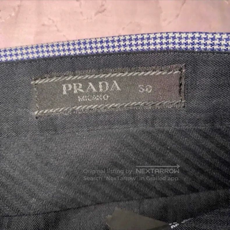 Prada Prada Houndstooth Check Mohair and Wool Blend Casual Trous Size US 34 / EU 50 - 4 Thumbnail