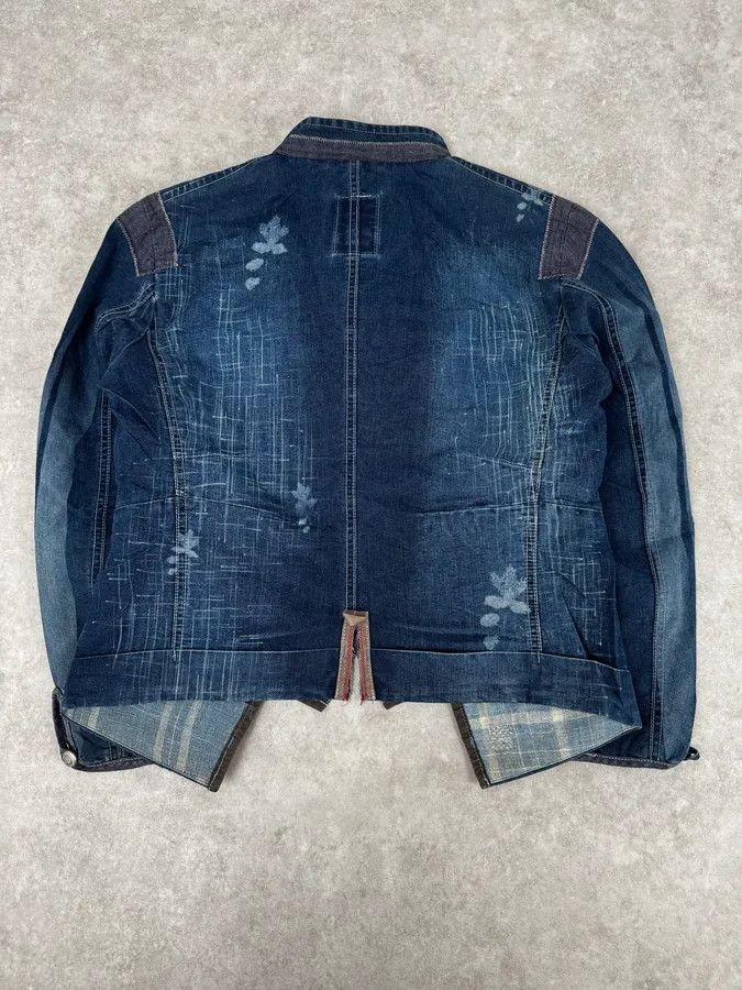 Marithe + Francois Girbaud 1990s Marithé + François Girbaud Navy Denim Blazer Jacket Size M / US 6-8 / IT 42-44 - 4 Thumbnail