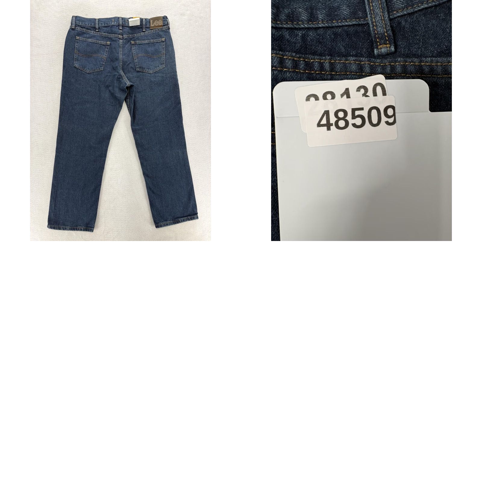 Lee Lee Regular Fit Jeans Mens 38x30 Blue Dark Wash Denim Straight Leg NWT Casual Size US 38 / EU 54 - 9 Thumbnail