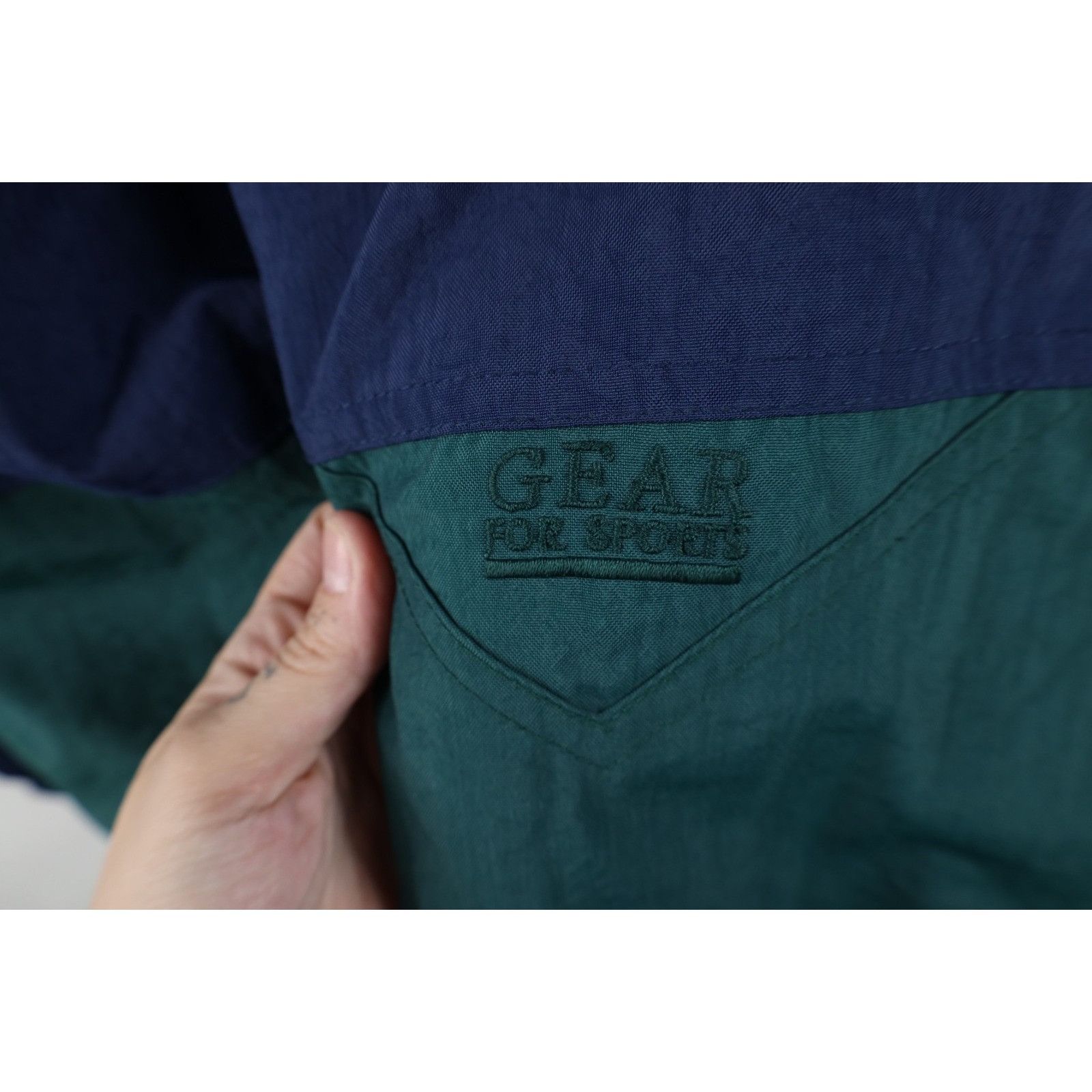 Vintage Vintage 90s Notre Dame University Half Zip Hooded Jacket Size US L / EU 52-54 / 3 - 17 Thumbnail