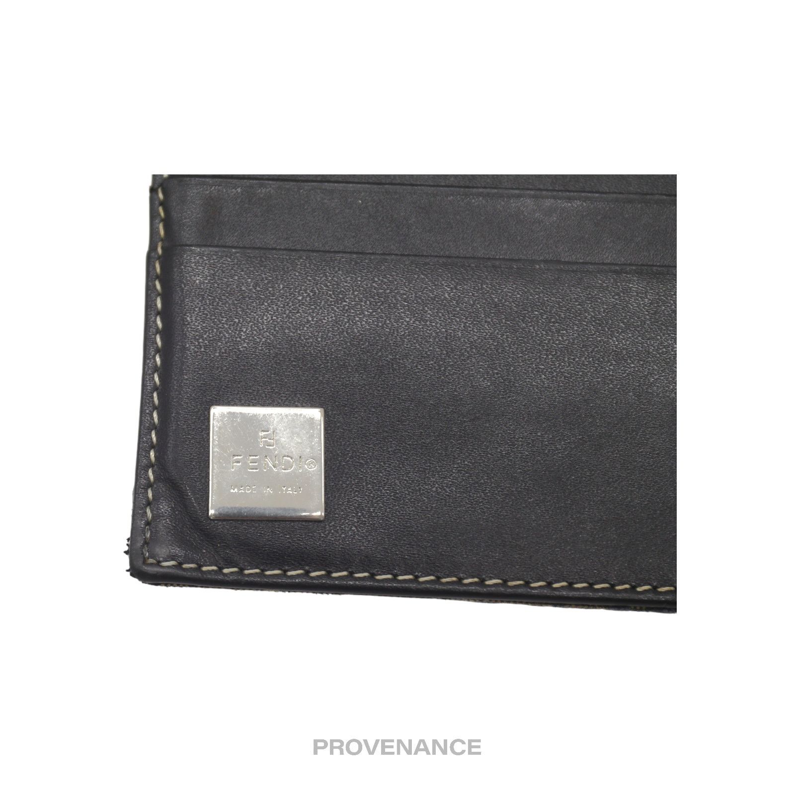 Fendi 🔴 Fendi Bifold Wallet - Micro FF Zucca Canvas Navy Size ONE SIZE - 6 Thumbnail