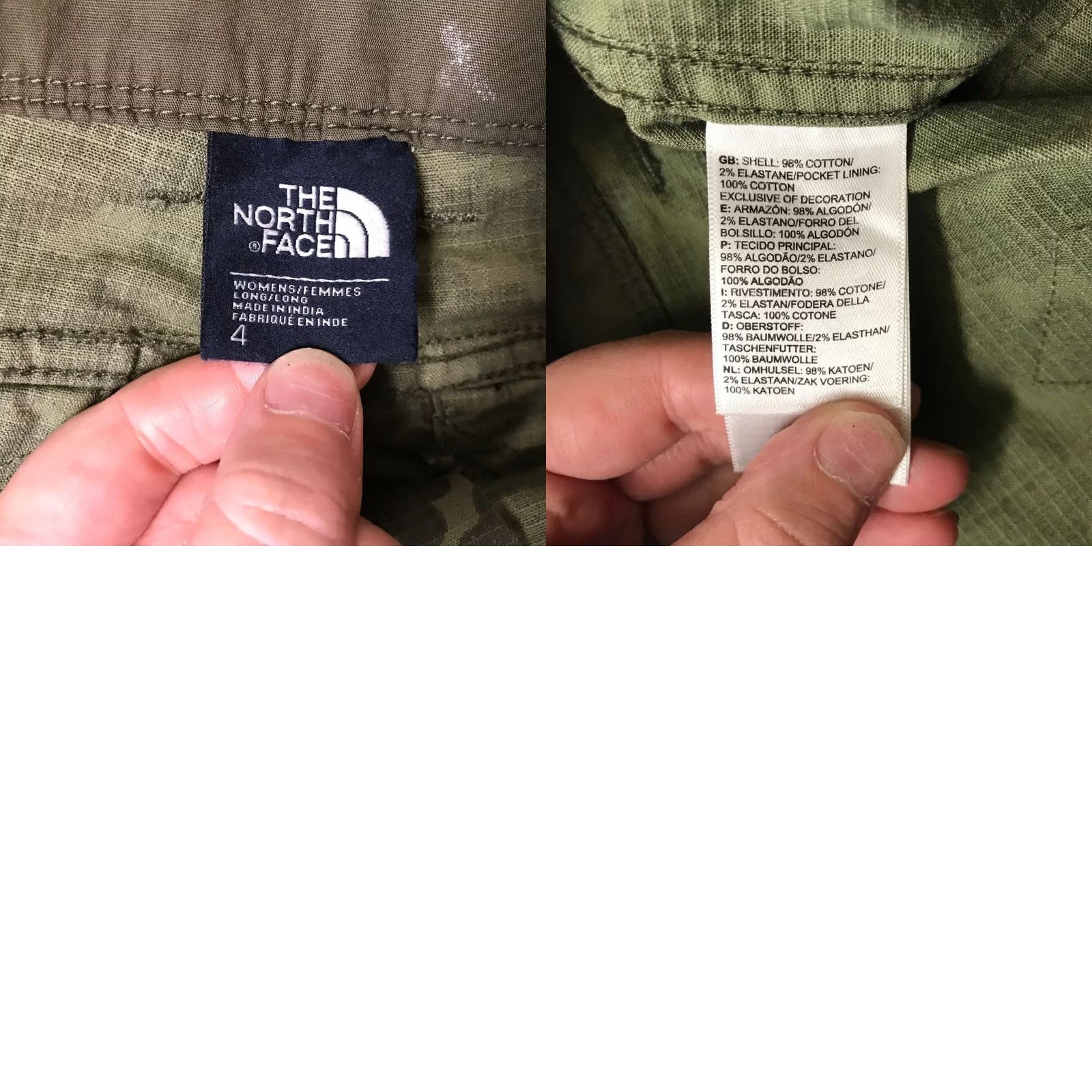 The North Face THE NORTH FACE SHORTS WOMEN'S 4 GREEN COTTON BLEND Size 27" / US 4 / IT 40 - 8 Thumbnail