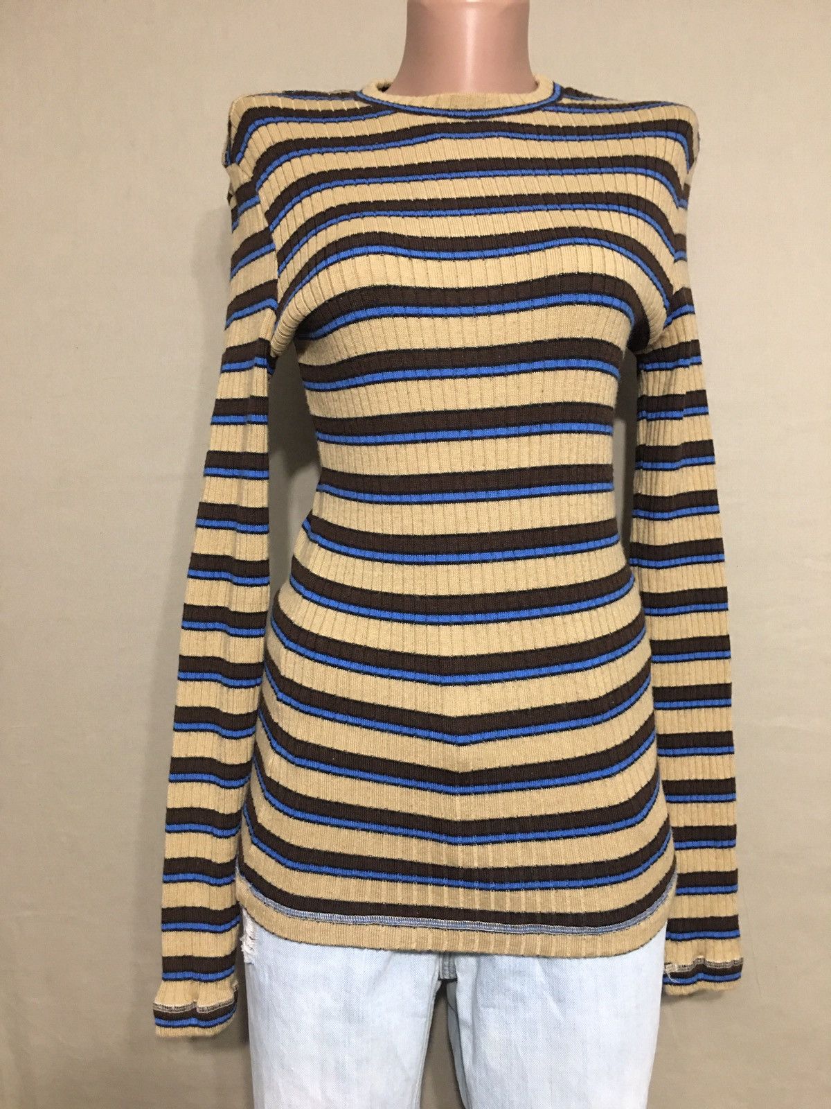 Dolce & Gabbana Dolce & Gabbana Wool Blend Striped Womens Sweater Size S / US 4 / IT 40 - 2 Thumbnail