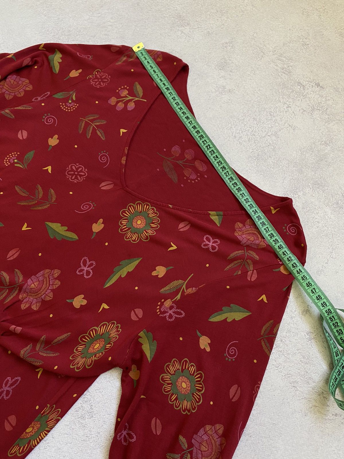 Gudrun Sjoden Gudrun Sjoden Red Floral Long Sleeve Maxi Dress Size L Size L / US 10 / IT 46 - 14 Thumbnail