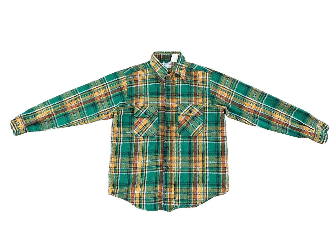 FiveBrother Vintage 60s Five Brother Double Pocket Checks Flannel Shirt Size US M / EU 48-50 / 2 - 1 Thumbnail