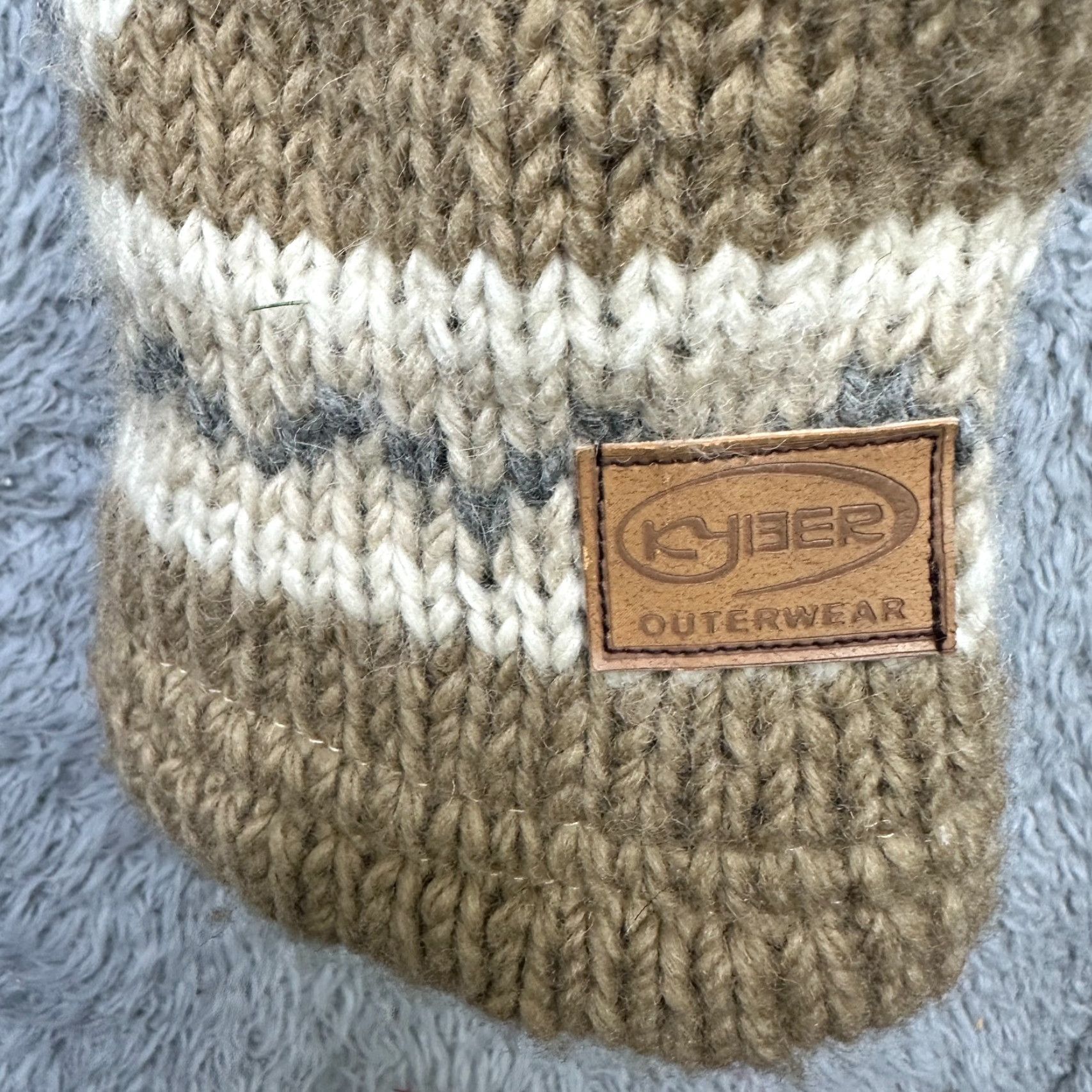 Vintage Kyber Jacket Large Brown Moose Pattern Hooded Wool Knit Zip Jacket Mens Size US L / EU 52-54 / 3 - 7 Thumbnail