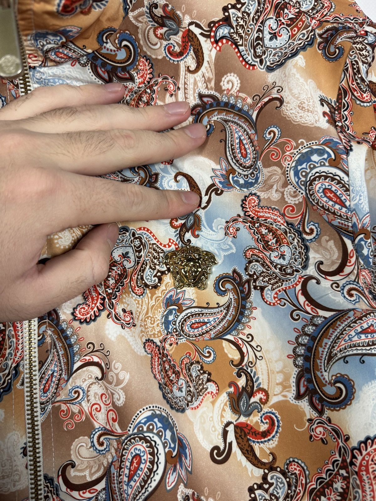 Versace Versace Vintage All Over Paisley Baroque Print Bomber Jacket Size US M / EU 48-50 / 2 - 6 Thumbnail