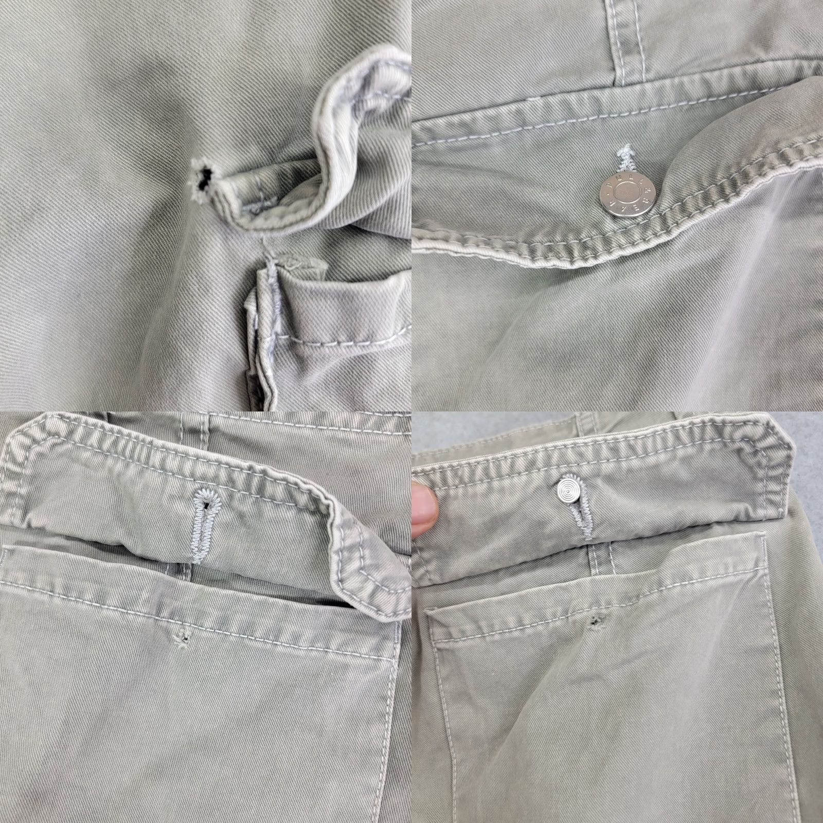 Vintage Pull&Bear pants Women's size 6 cargo distressed utility trousers - Beige - Cotton - 6 - Women - Trousers Size 28" / US 6 / IT 42 - 8 Thumbnail