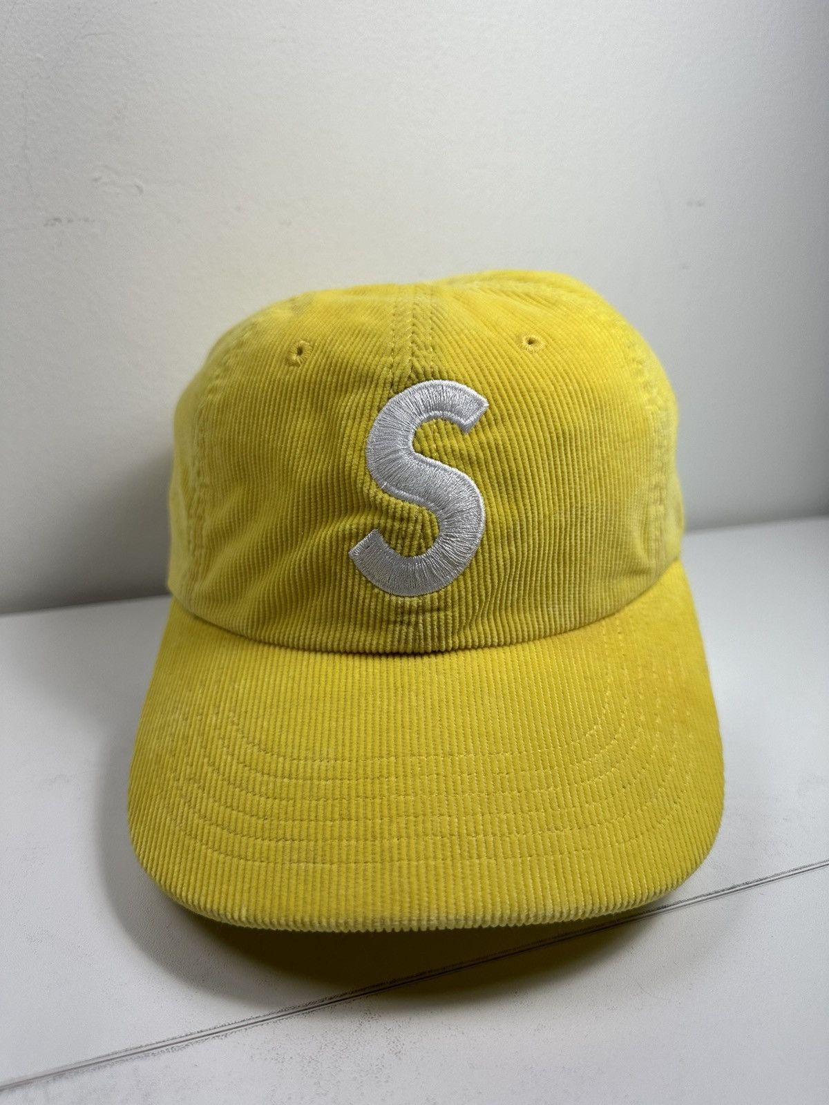 Supreme Corduroy S Logo 6-Panel (FW23) - $58