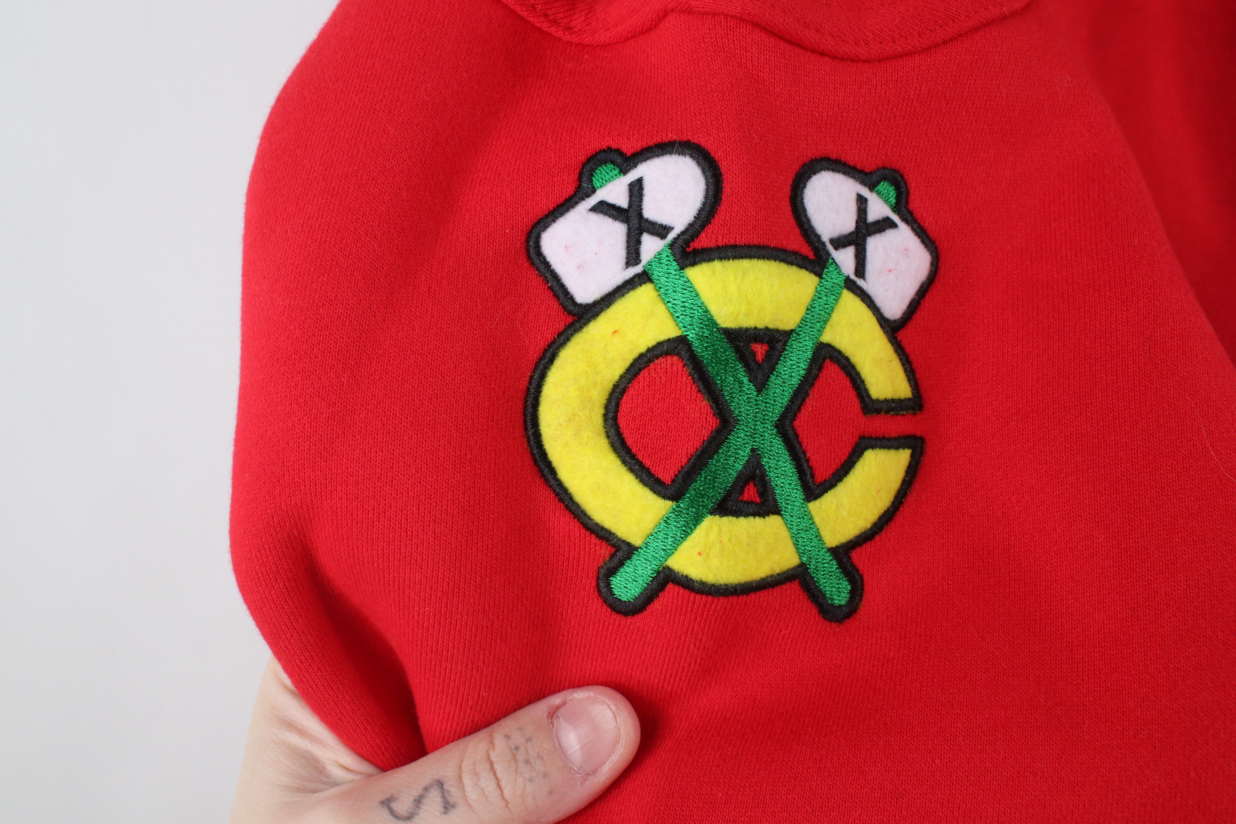 Vintage Fanatics Blackhawks Hockey Jersey Hoodie Sweatshirt Red Size US XXL / EU 58 / 5 - 5 Thumbnail