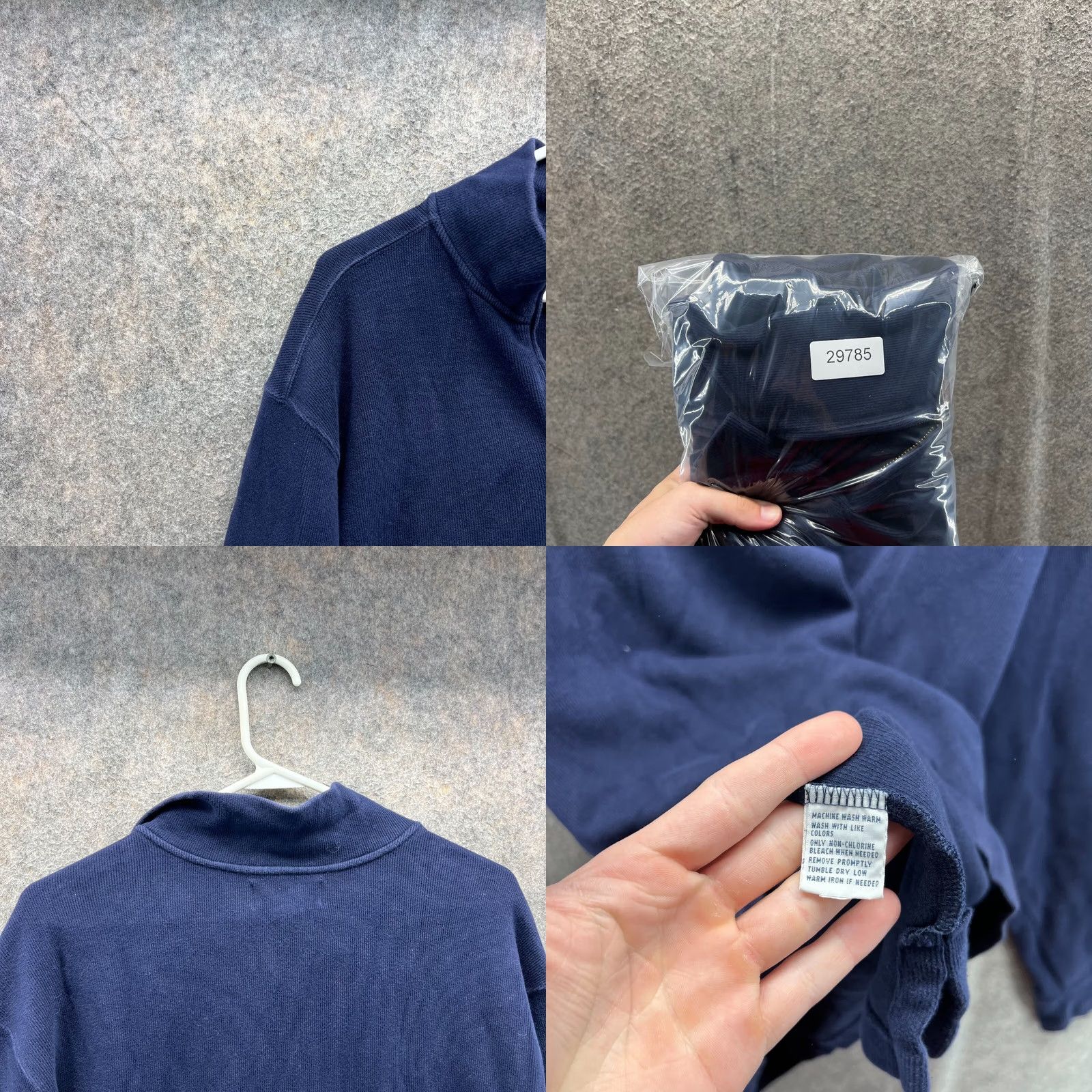 Ralph Lauren VINTAGE Ralph Lauren Sweater Mens XL Blue Navy Quarter Zip Fleece Pony Pullover Size US XL / EU 56 / 4 - 8 Thumbnail