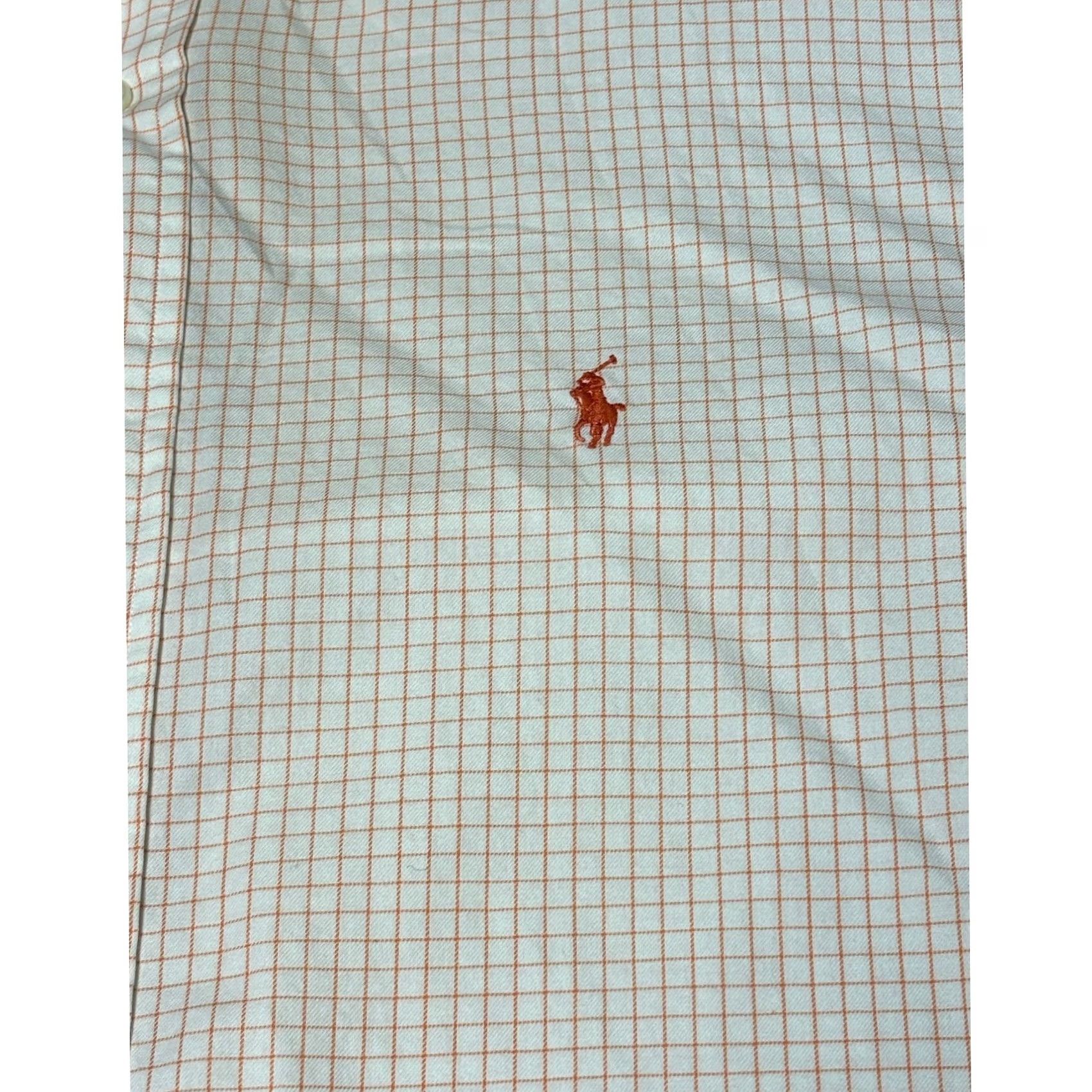 Ralph Lauren Ralph Lauren Button Down Shirt - Orange Check - Business Casual Workwear Mens Size 48R - 2 Thumbnail