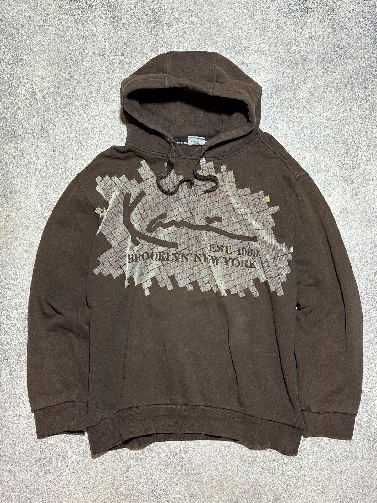 Karl Kani × Vintage Vintage Karl Kani Brown Hoodie Y2K Size US XL / EU 56 / 4 - 1 Thumbnail