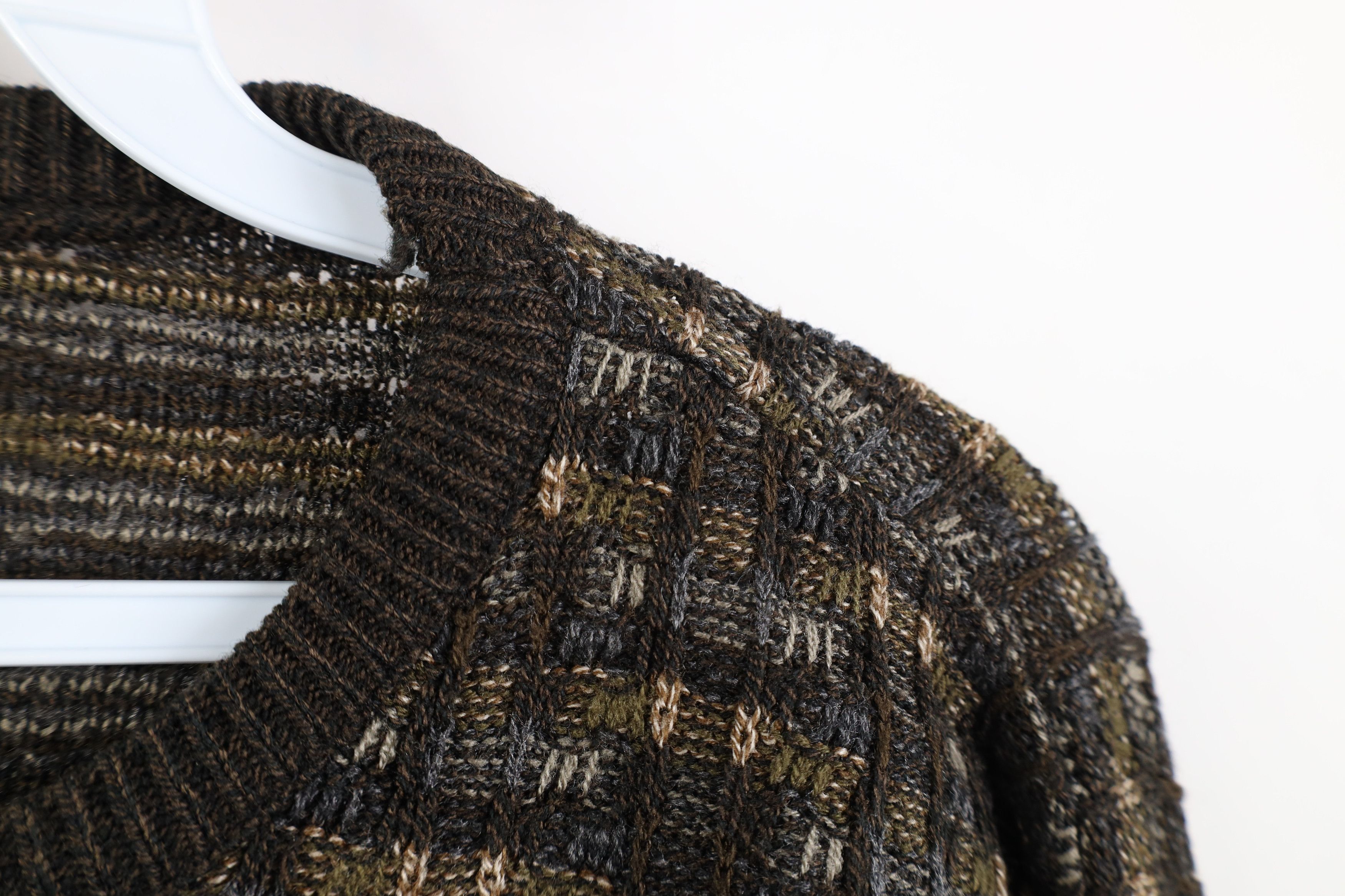 Vintage Vintage 90s Streetwear Ribbed Knit Sweater Earth Tone Size US L / EU 52-54 / 3 - 4 Thumbnail