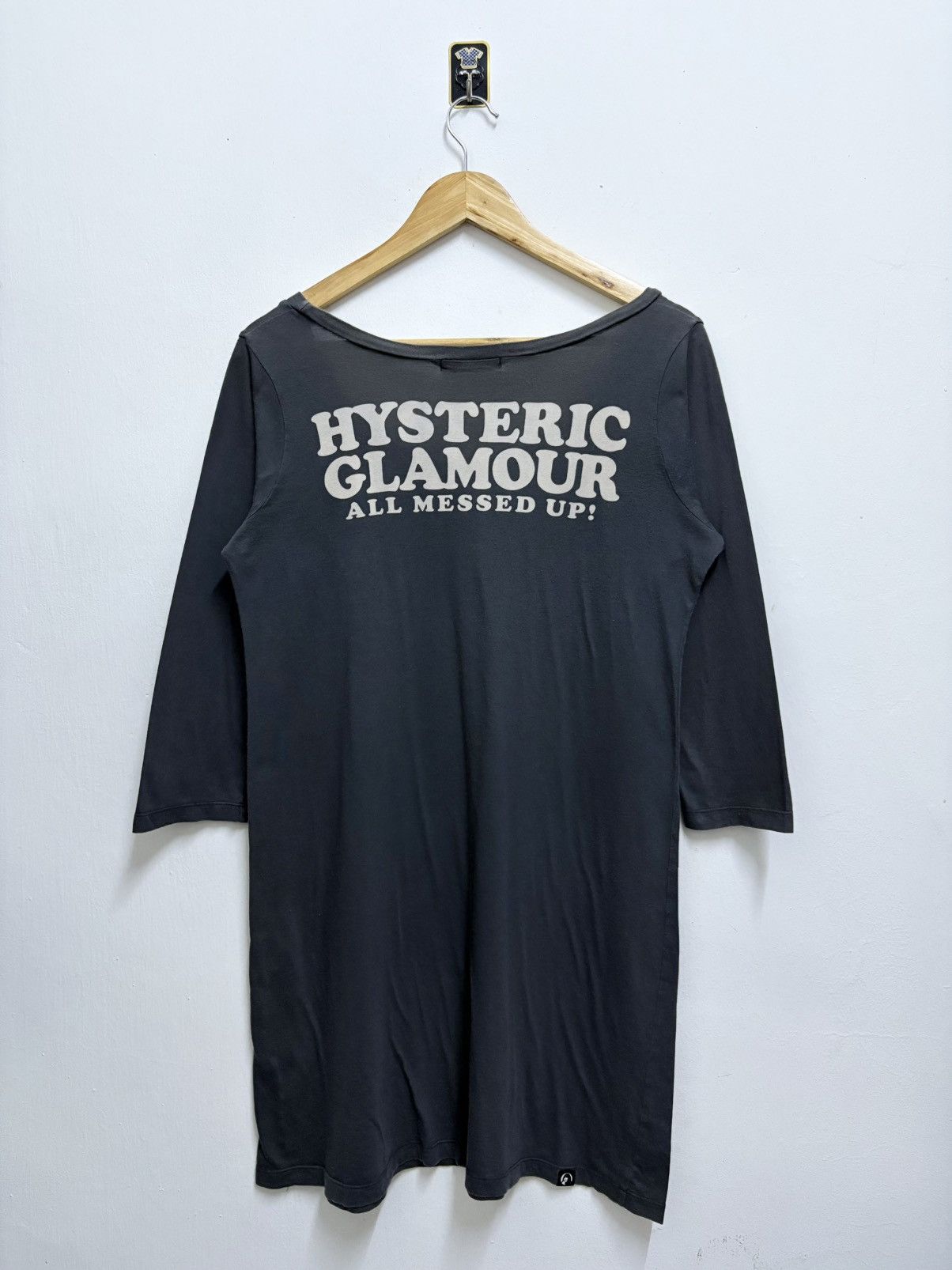 Hysteric Glamour 2000's Hysteric Glamour " All Messed Up ! " L/S Midi Dress Size M / US 6-8 / IT 42-44 - 2 Thumbnail
