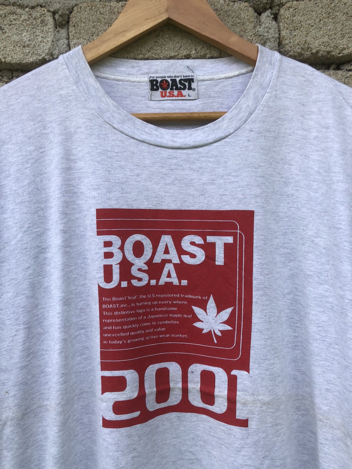 Japanese Brand Vintage BOAST USA MARIJUANA Big Logo Tee Size US XL / EU 56 / 4 - 2 Thumbnail