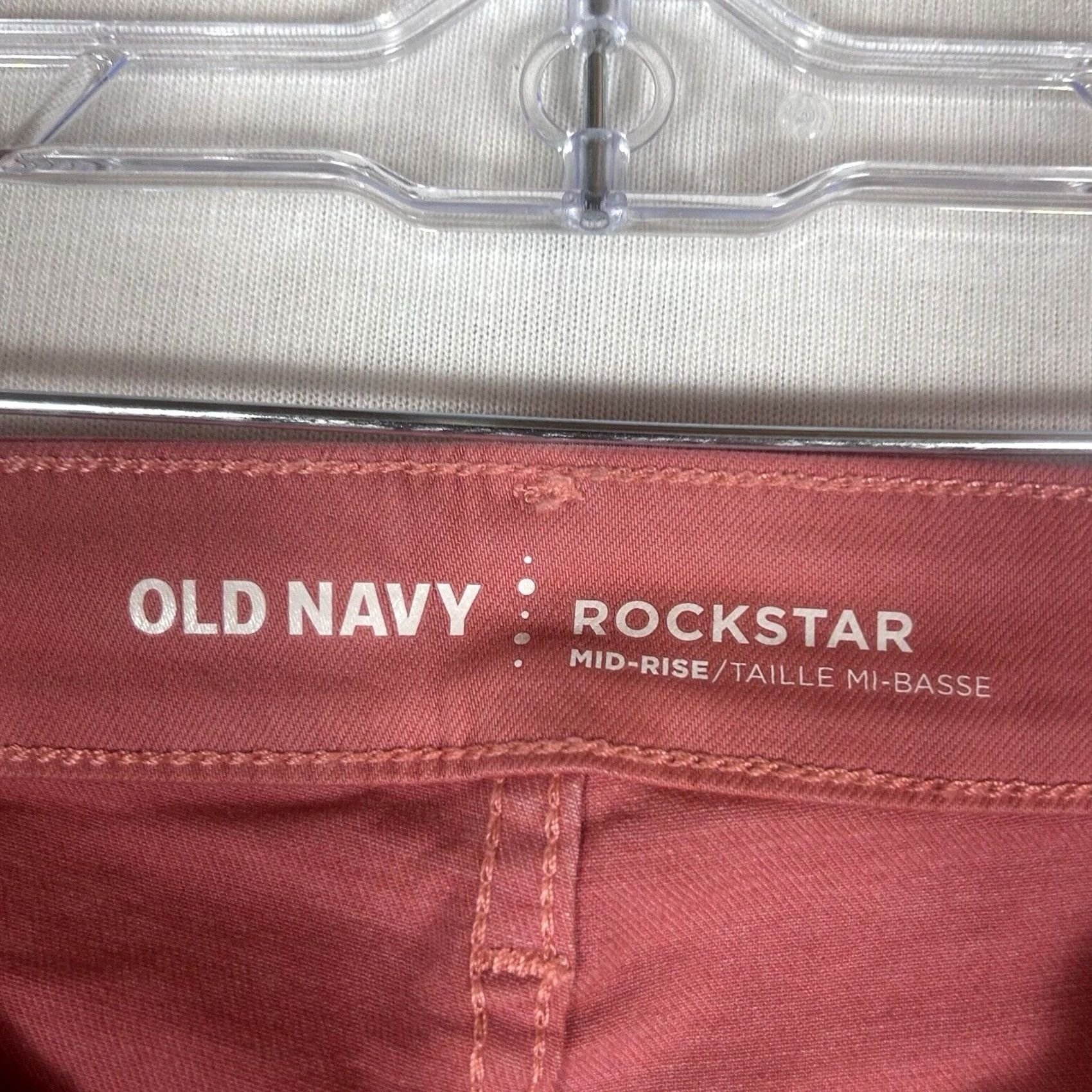 Old Navy Old Navy Jeans Women Skinny Rockstar Mid Rise Pink NWT 2 Embroidered Zipper Pocket Denim Slim Modern Regular Fit Size 26" / US 2 / IT 38 - 5 Thumbnail