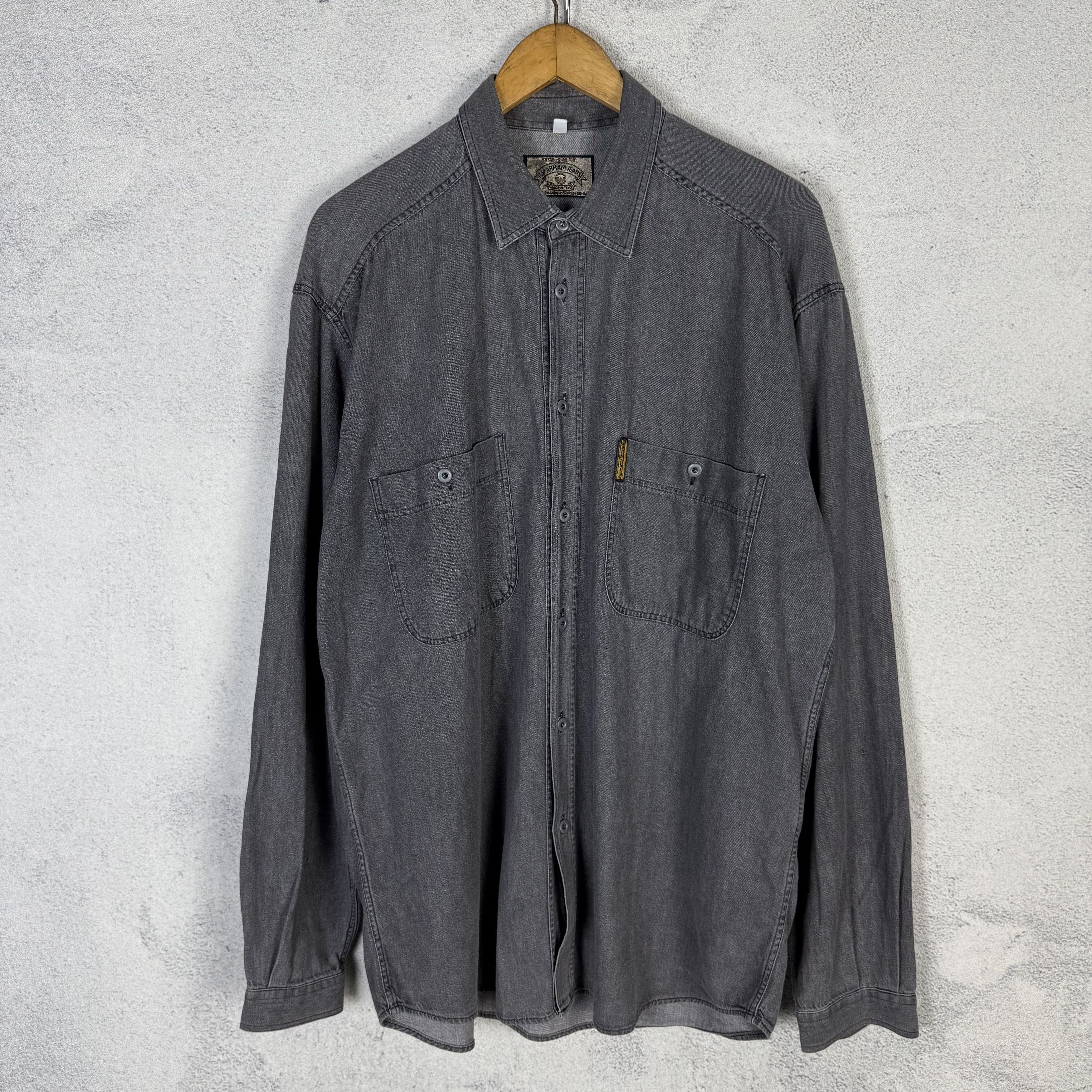 Armani Vintage 90s Armani Jeans Shirt Size US M / EU 48-50 / 2 - 1 Thumbnail