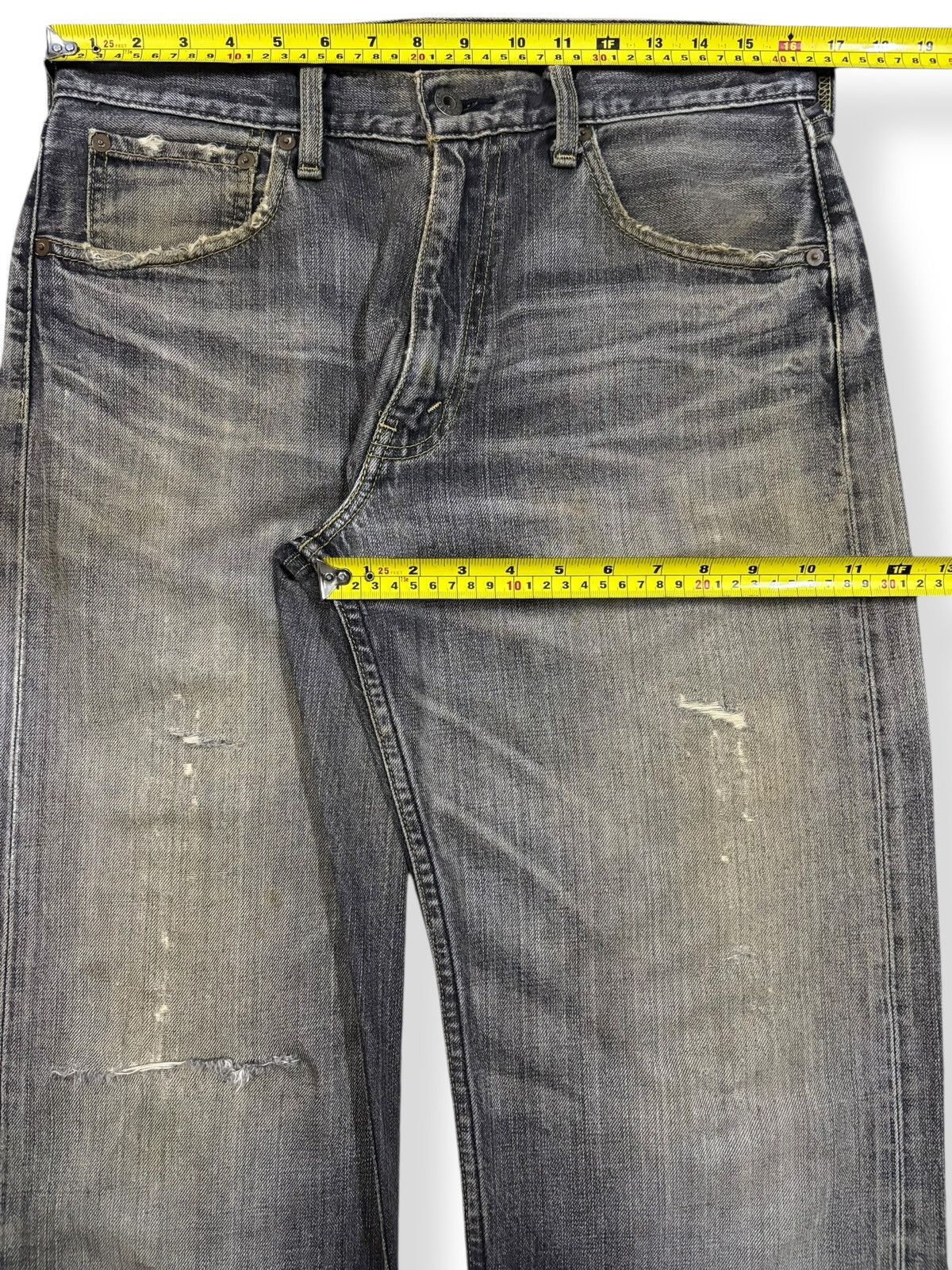 Levi's Vintage Levis 503 Rusty Charcoal Wash Baggy Distressed Jeans Size US 33 - 16 Thumbnail