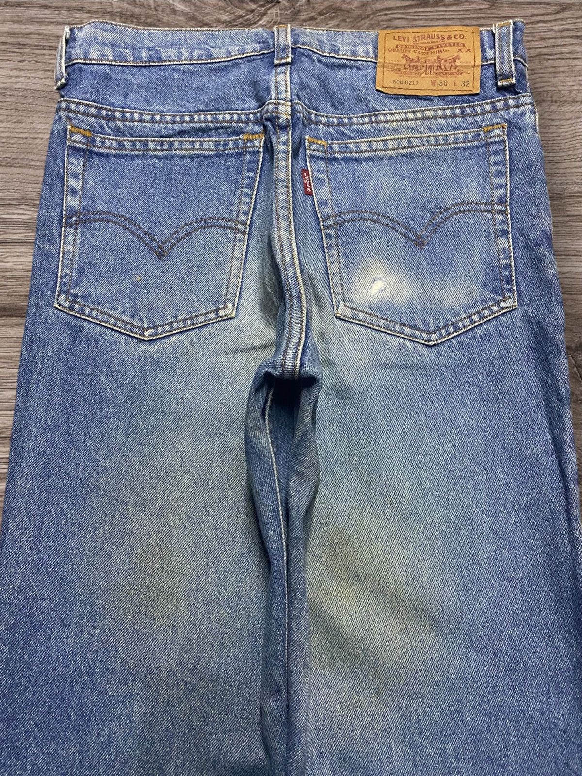 Levi's Vintage Clothing Vintage Levis 606 Light Wash Distressed Tapered Leg Size US 29 - 4 Thumbnail