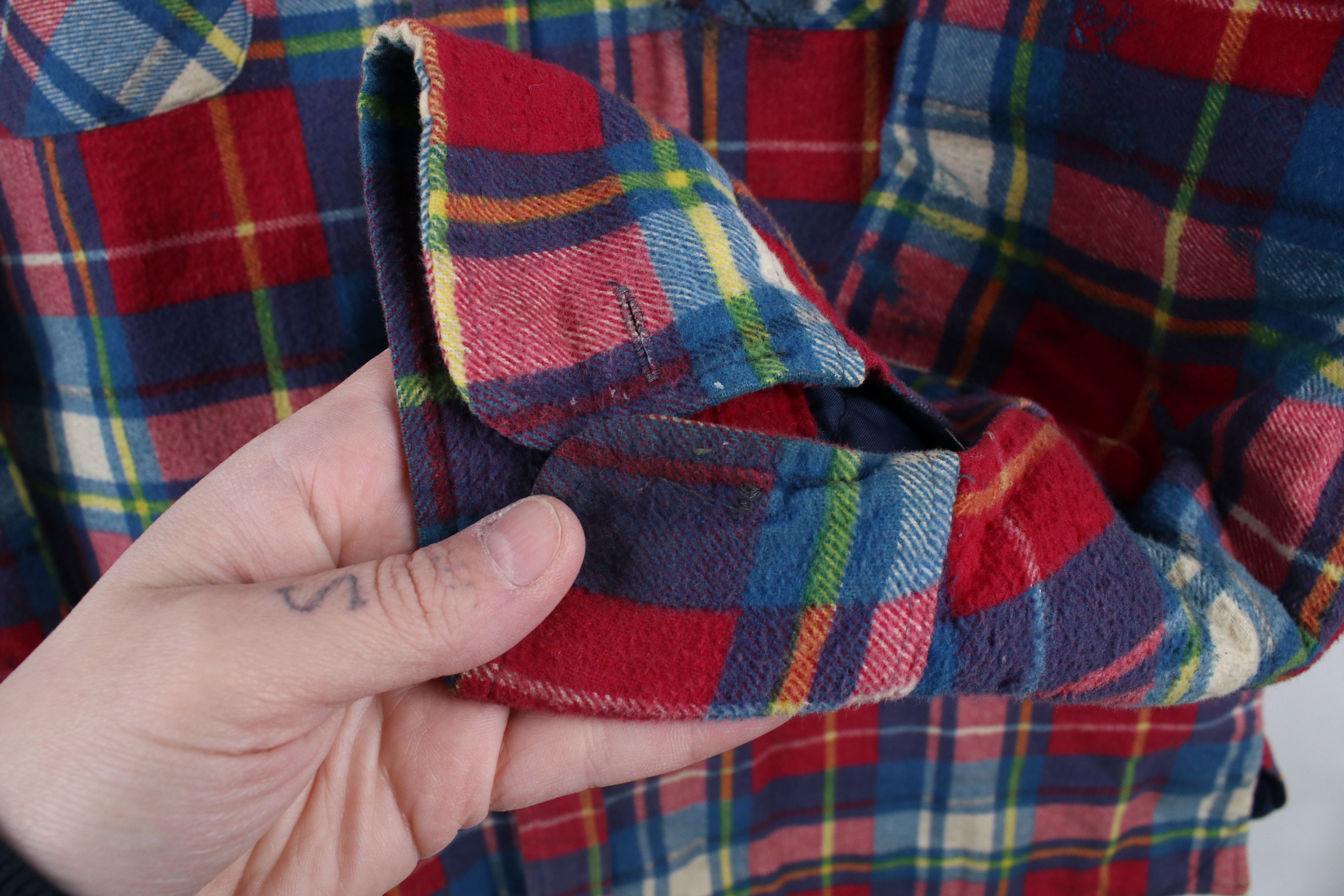 Vintage Vintage 90s Streetwear Flannel Quilted Button Shirt Jacket Size US XL / EU 56 / 4 - 10 Thumbnail