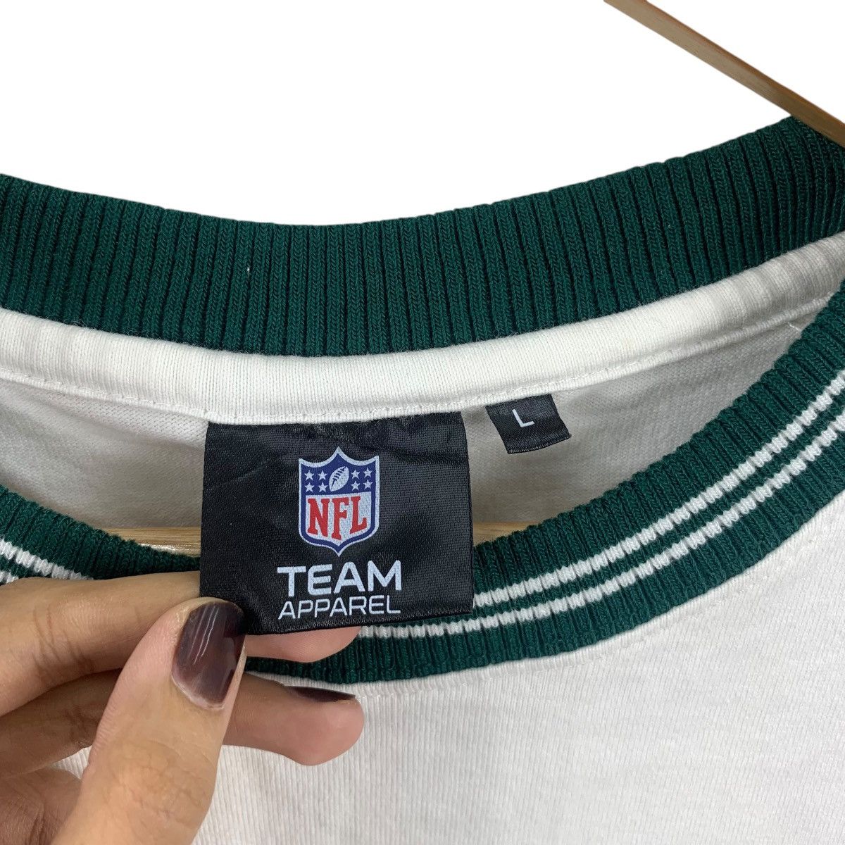 NFL NFL NEW YORK JETS Embossed Logo Baggy Tee Shirt Top Size L / US 10 / IT 46 - 6 Thumbnail