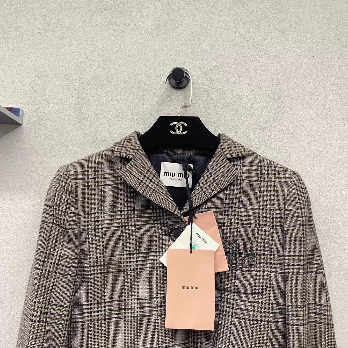 Miu Miu MIU MIU vintage brown check sweet & cool jacket Size XS / US 0-2 / IT 36-38 - 4 Thumbnail