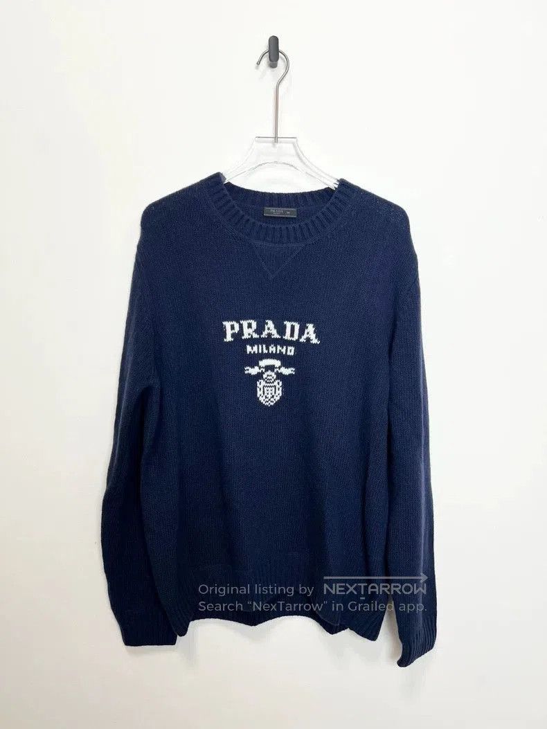 Prada Navy Logo Sweater 99 New.